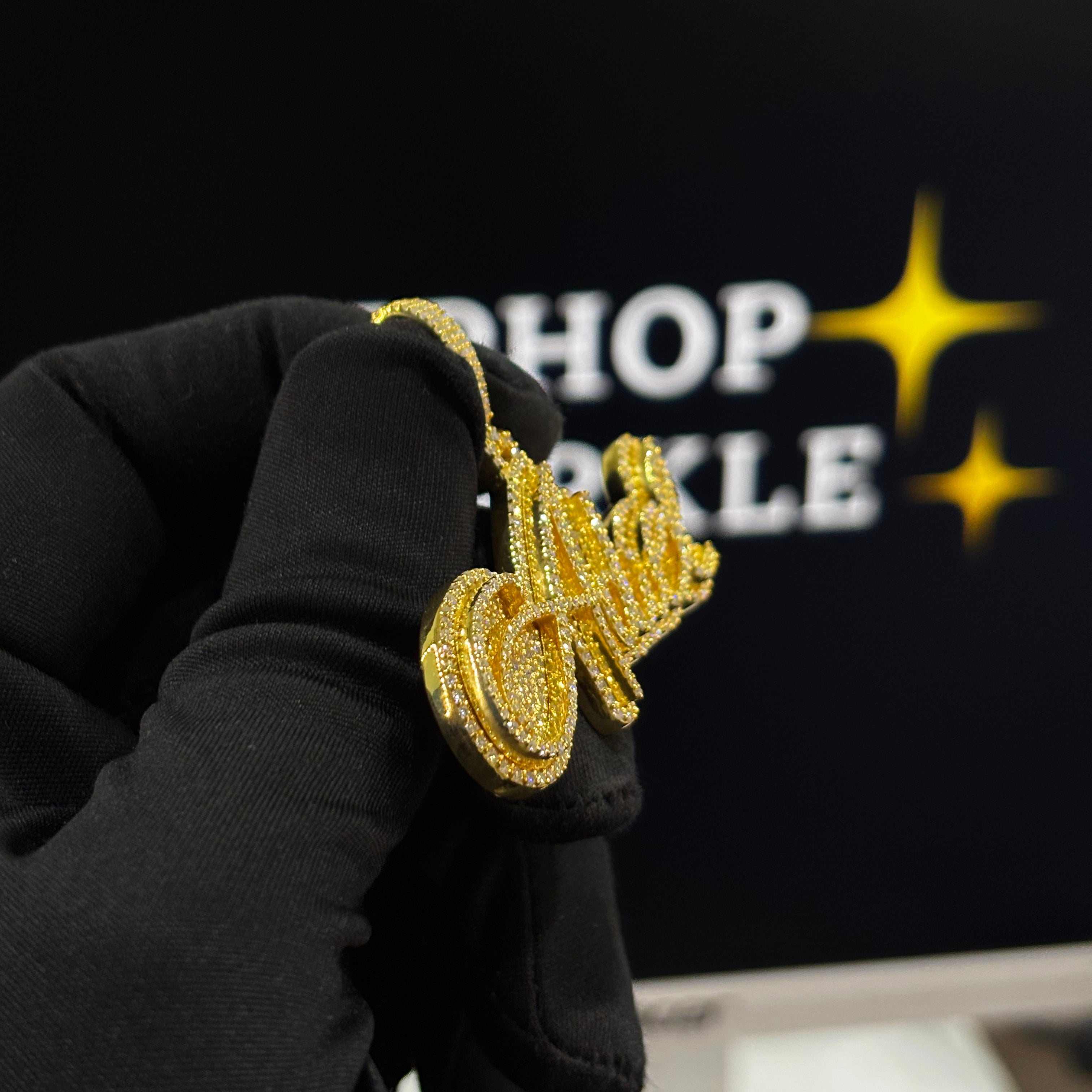 2 Inch Custom Moissanite Jewelry in 14K Gold Plated – Hip Hop Bling