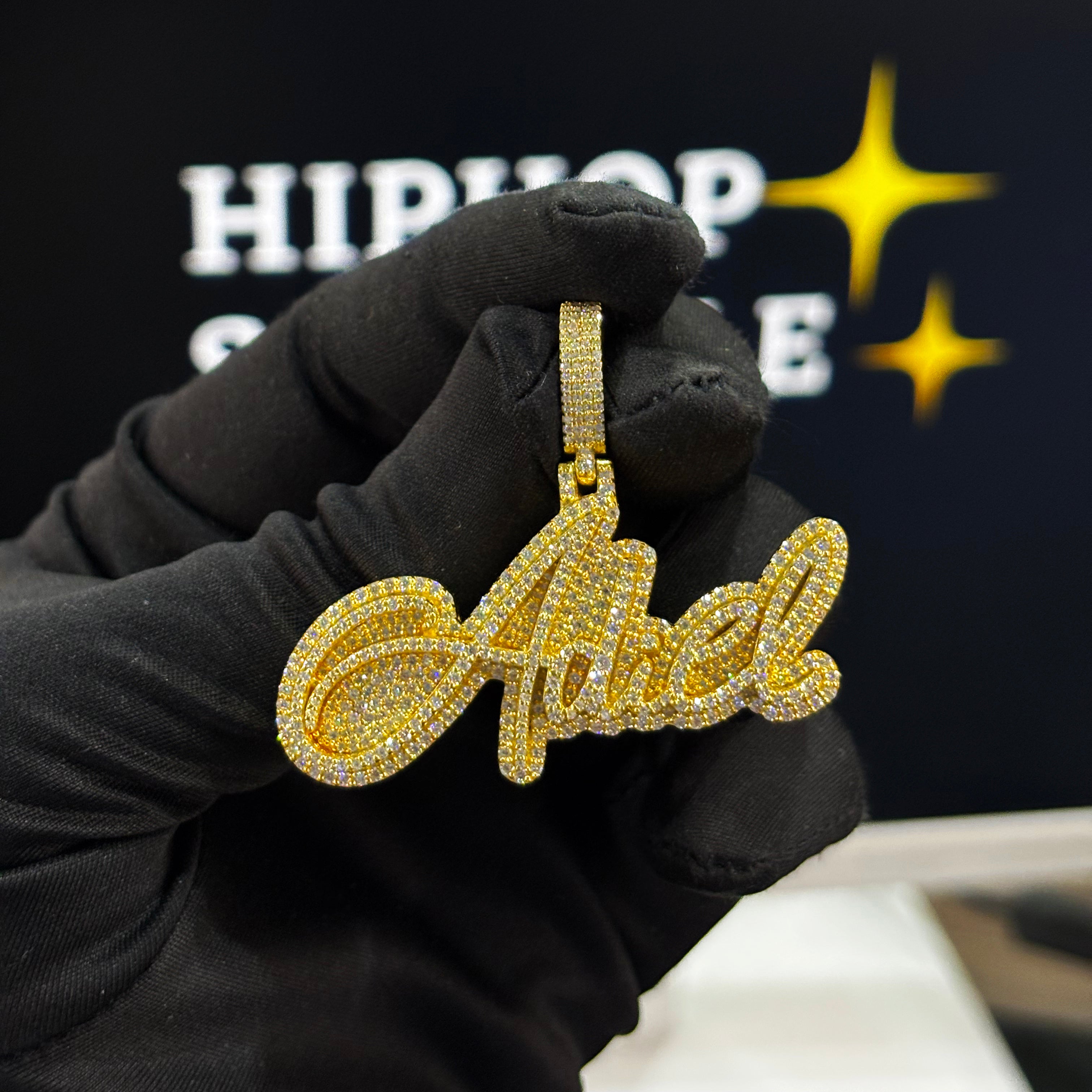 2 Inch Custom Moissanite Jewelry in 14K Gold Plated – Hip Hop Bling