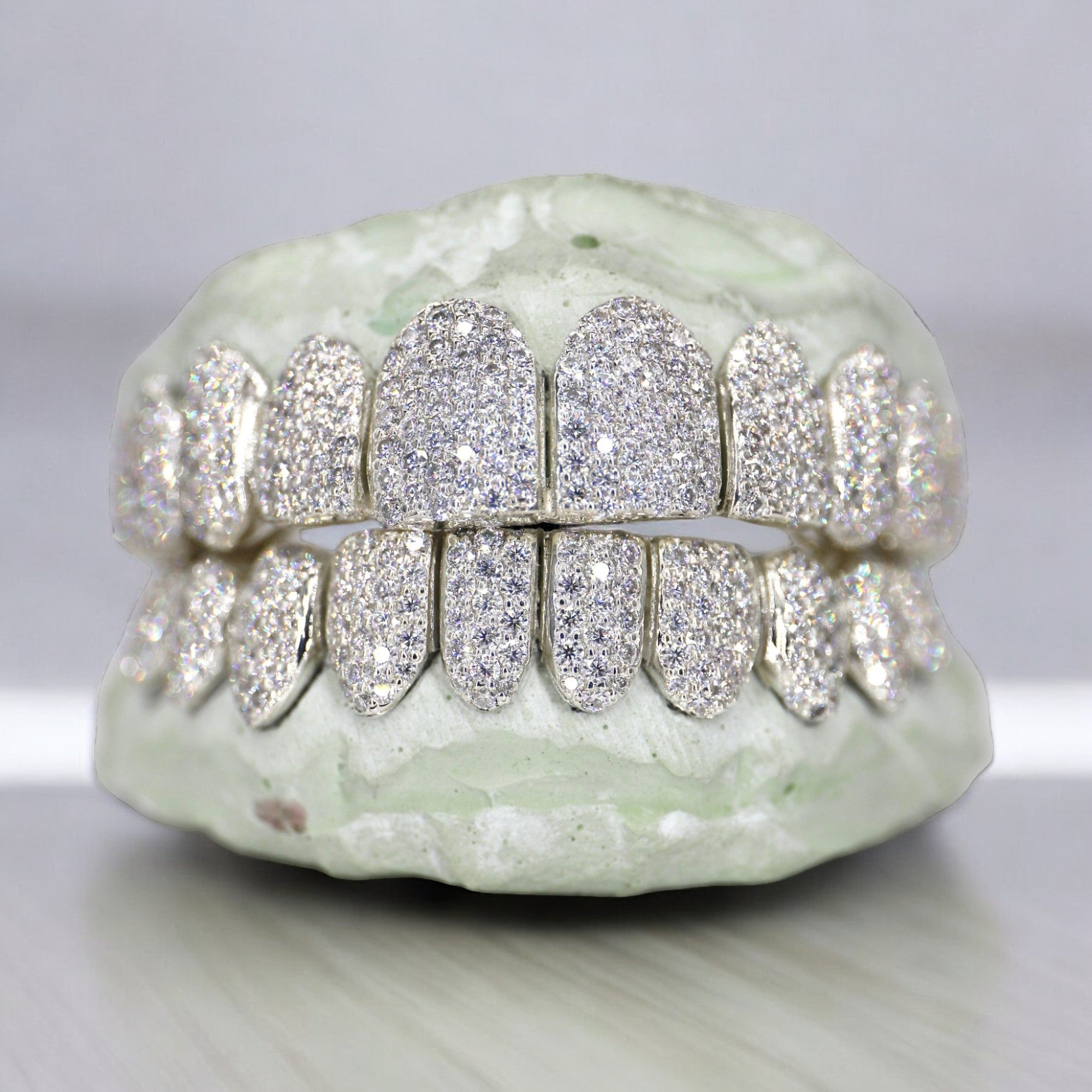 10 ON 10 VVS Moissanite Diamond Grillz