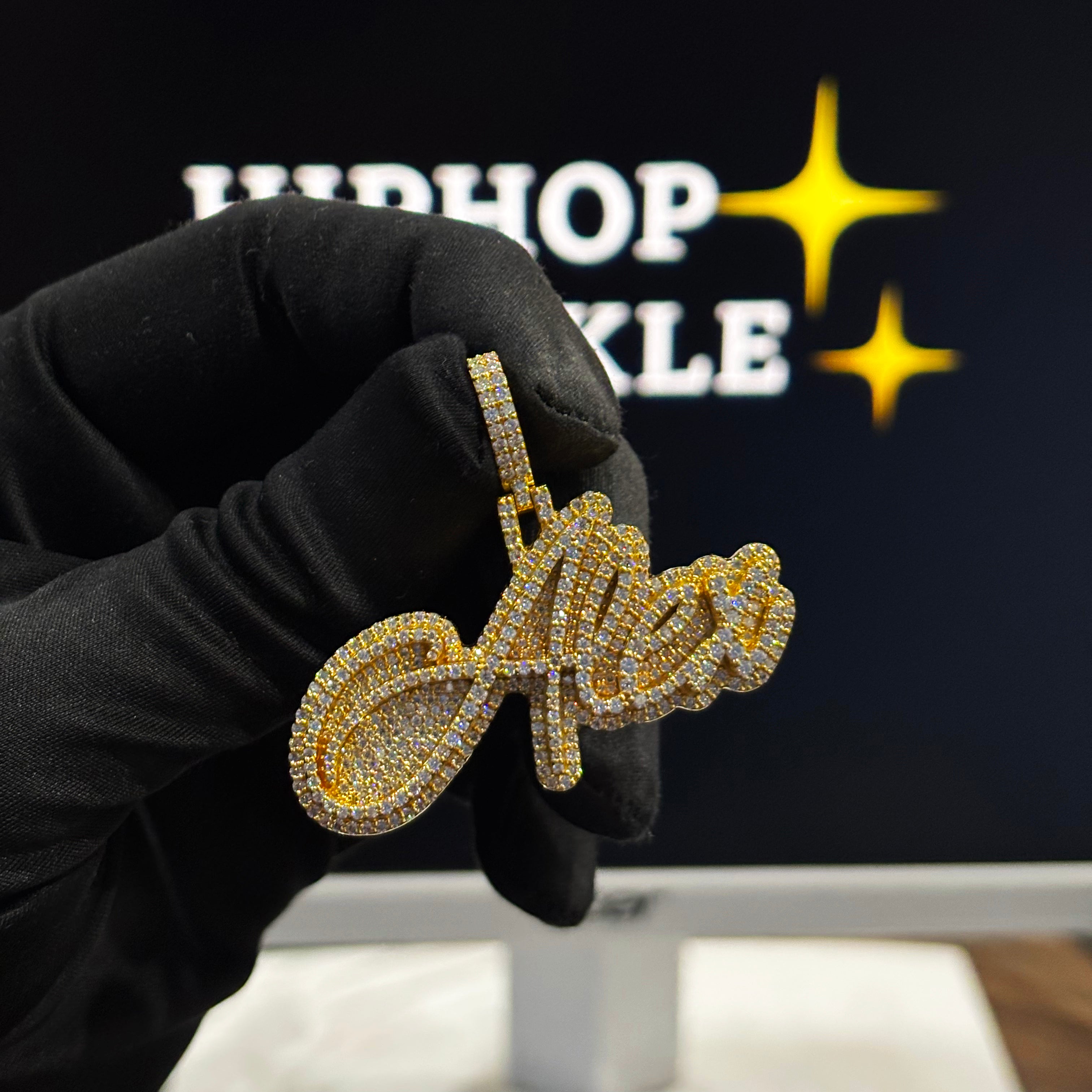 925 Silver with 14k Gold Plated & Moissanite Diamonds