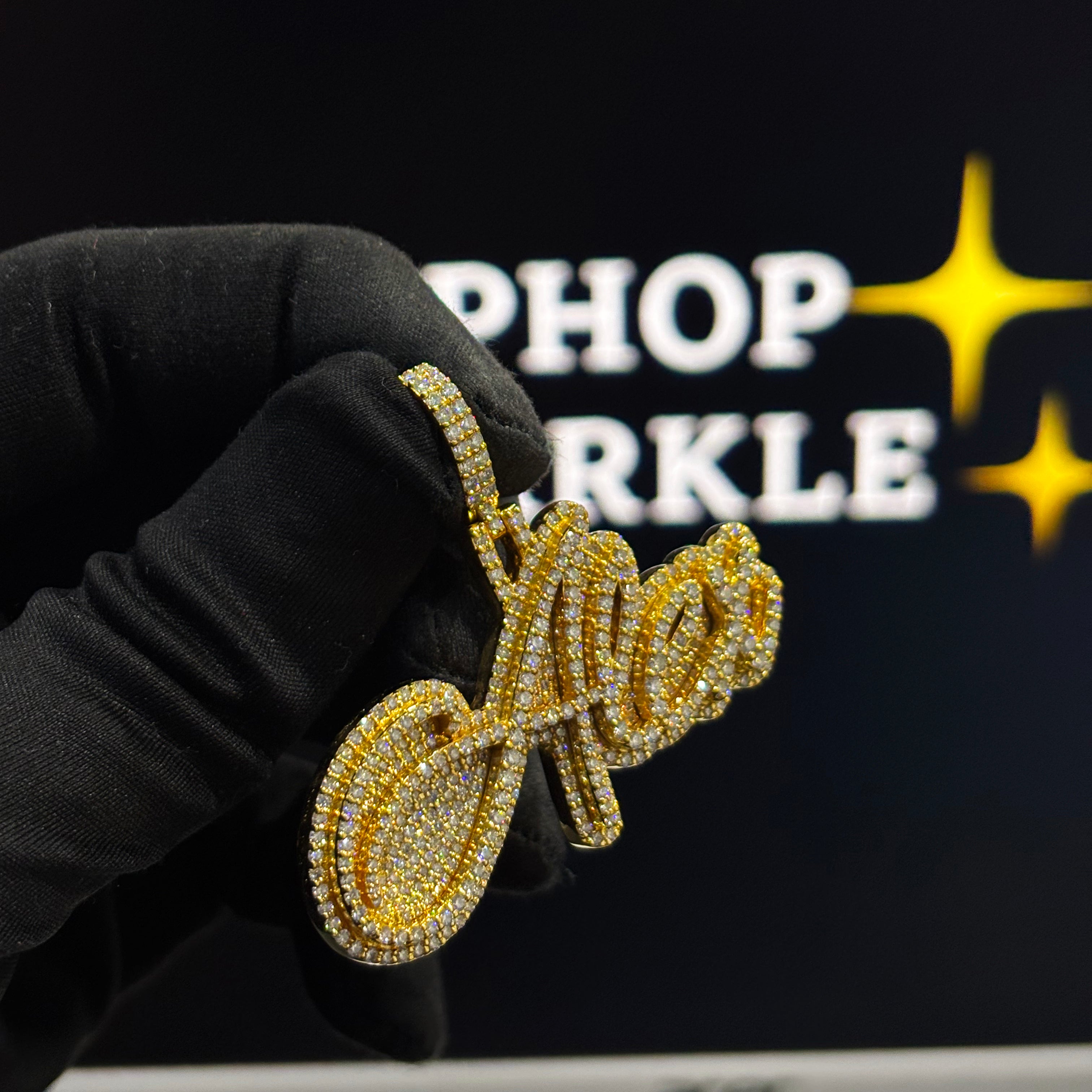 925 Silver with 14k Gold Plated & Moissanite Diamonds