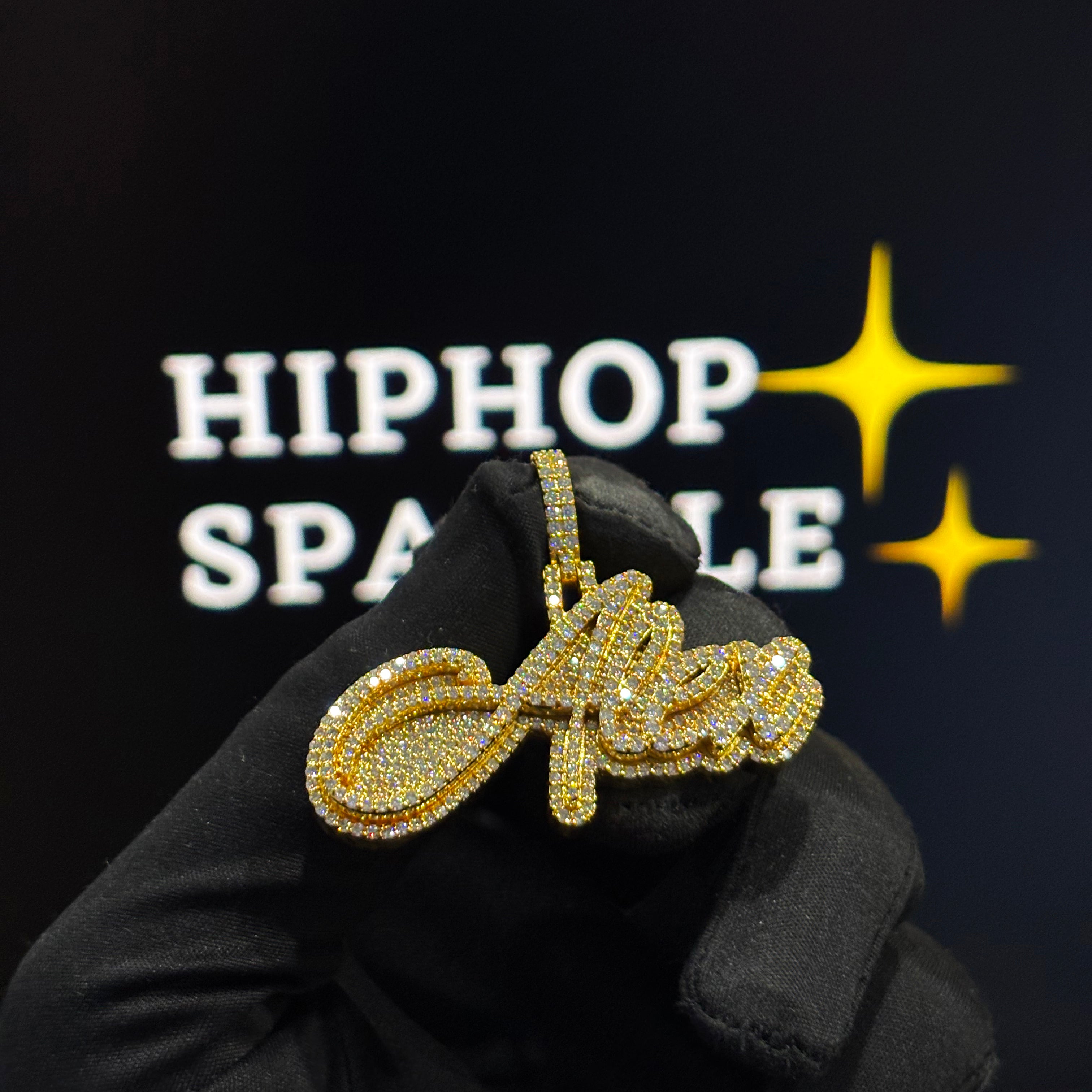 925 Silver with 14k Gold Plated & Moissanite Diamonds