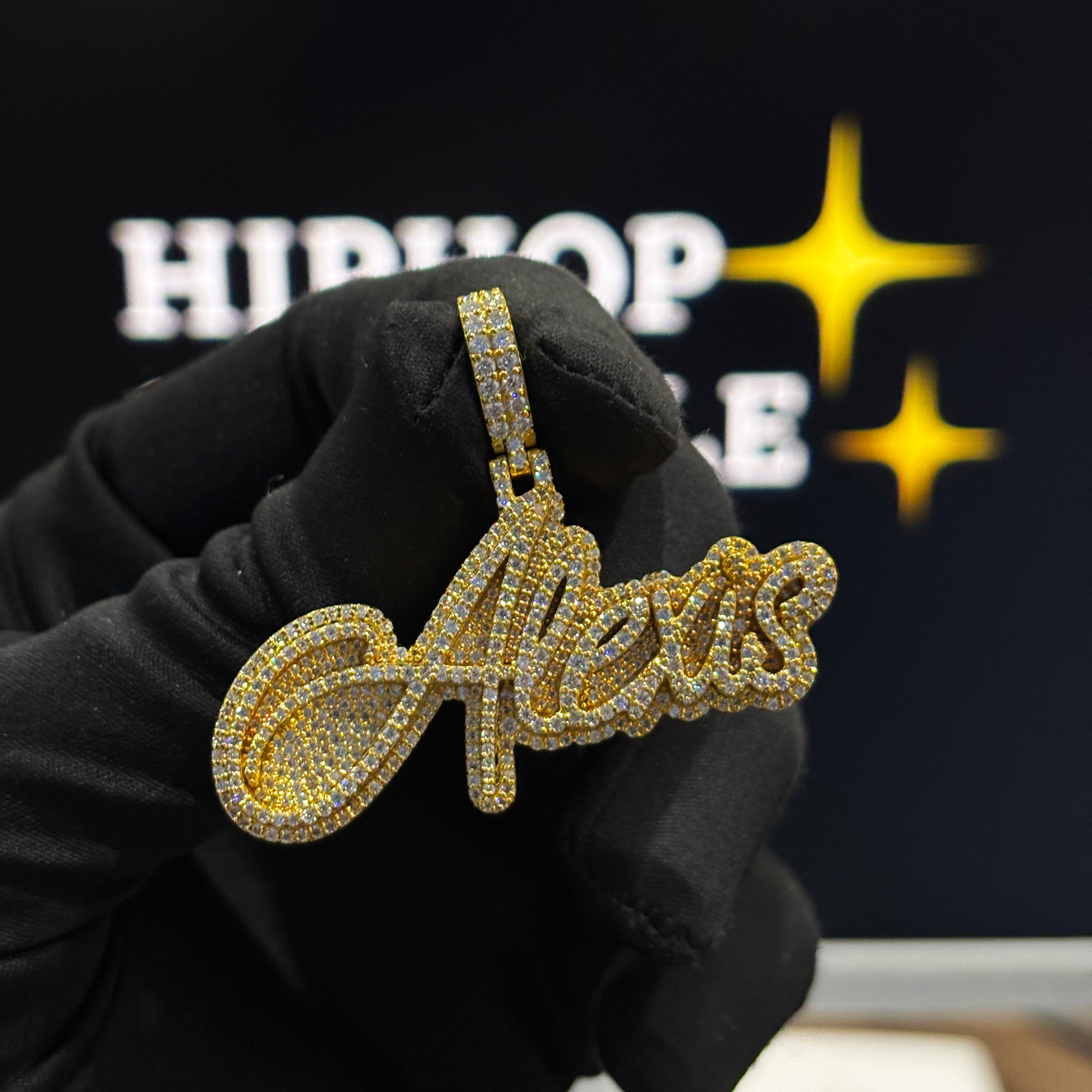 925 Silver with 14k Gold Plated & Moissanite Stones