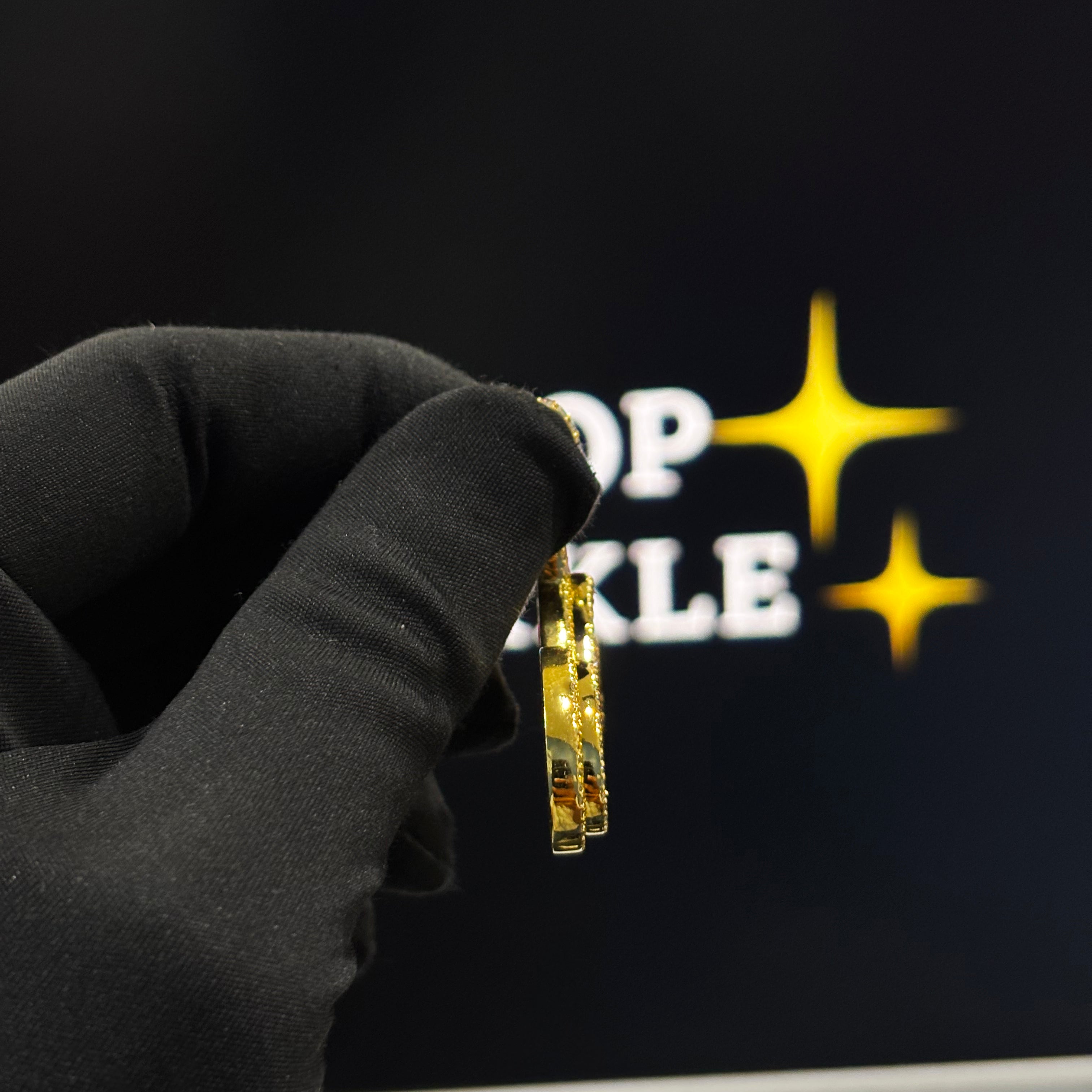 925 Silver with 14k Gold Plated & Moissanite Stones