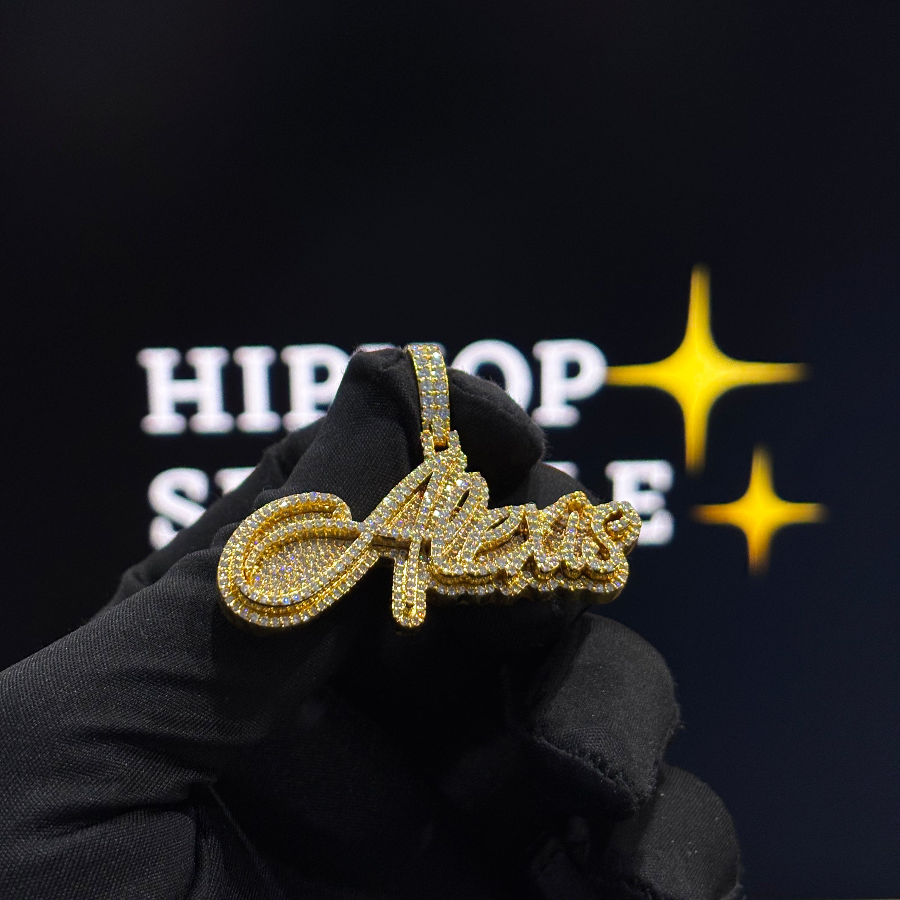 925 Silver with 14k Gold Plated & Moissanite Stones