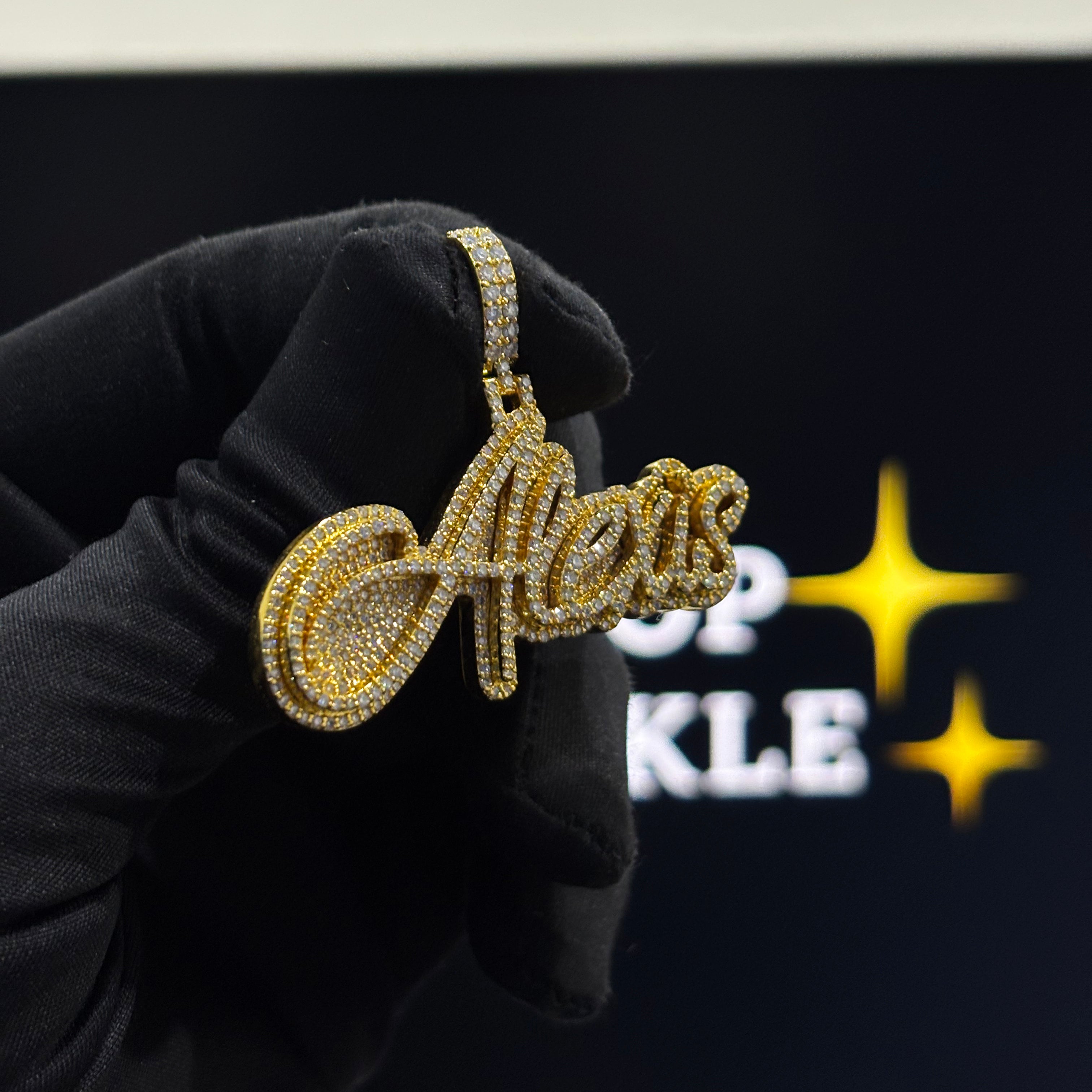 925 Silver with 14k Gold Plated & Moissanite Stones