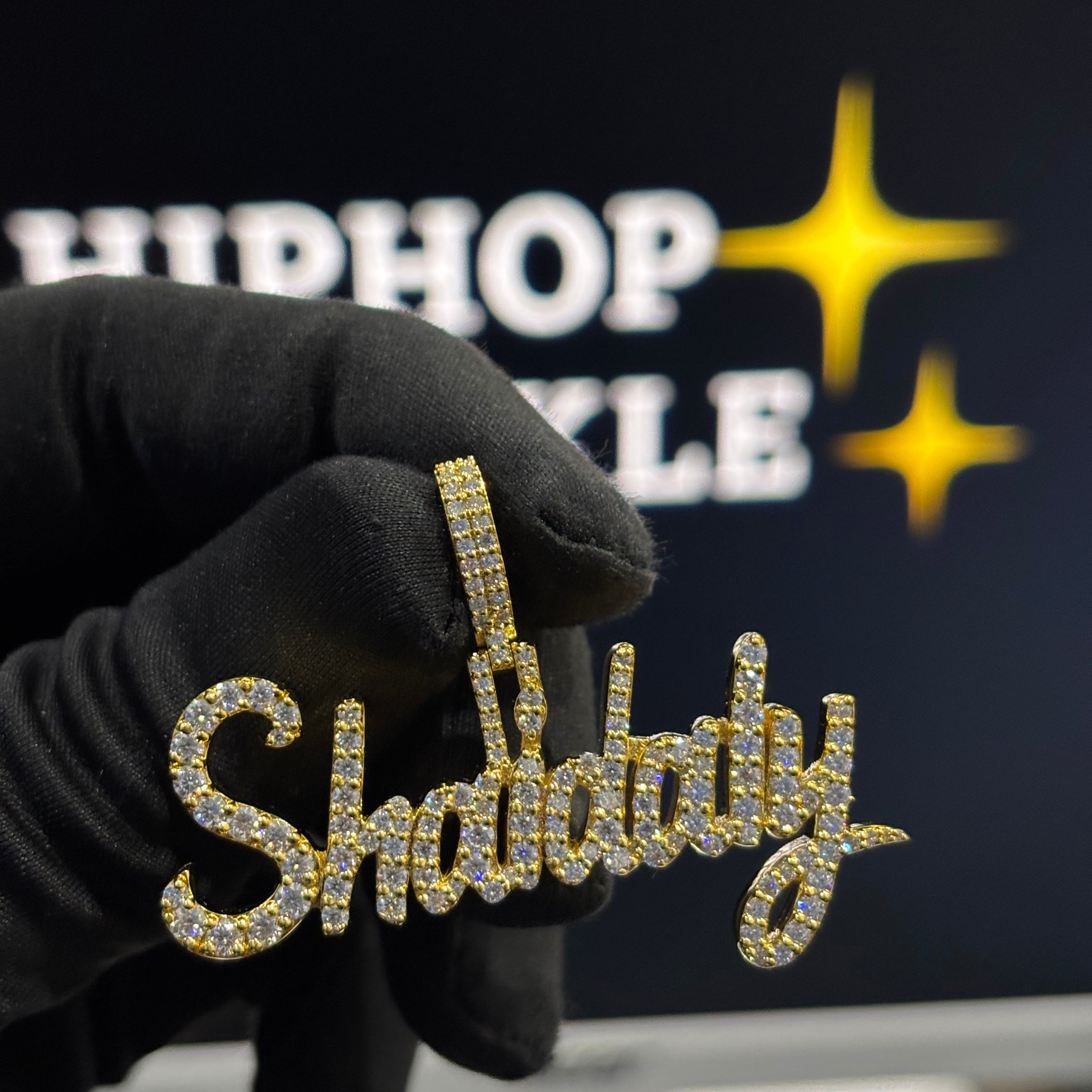 Iced Out Moissanite Hip Hop Jewelry in 925 Silver with 14k gold Plated