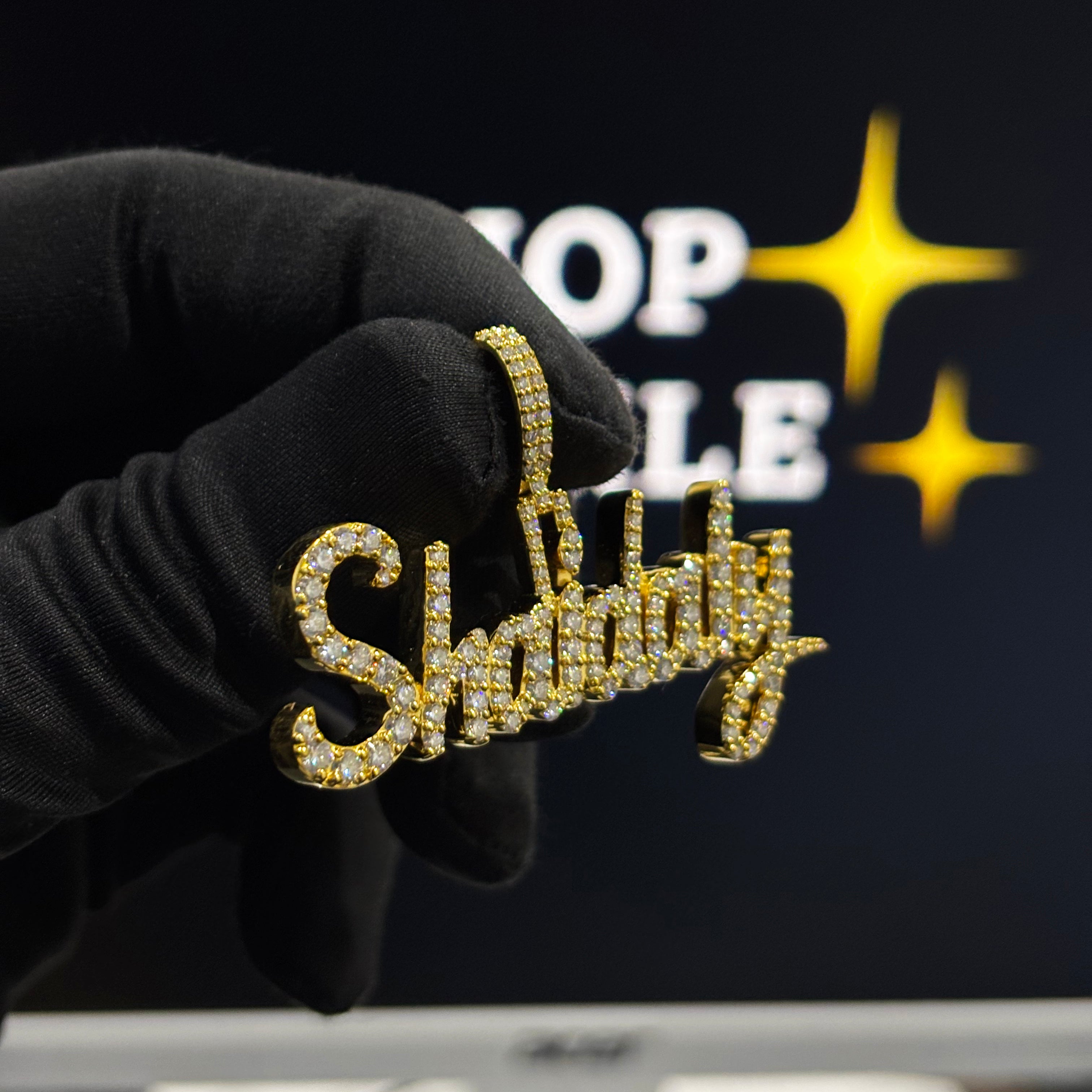 Iced Out Moissanite Hip Hop Jewelry in 925 Silver with 14k gold Plated