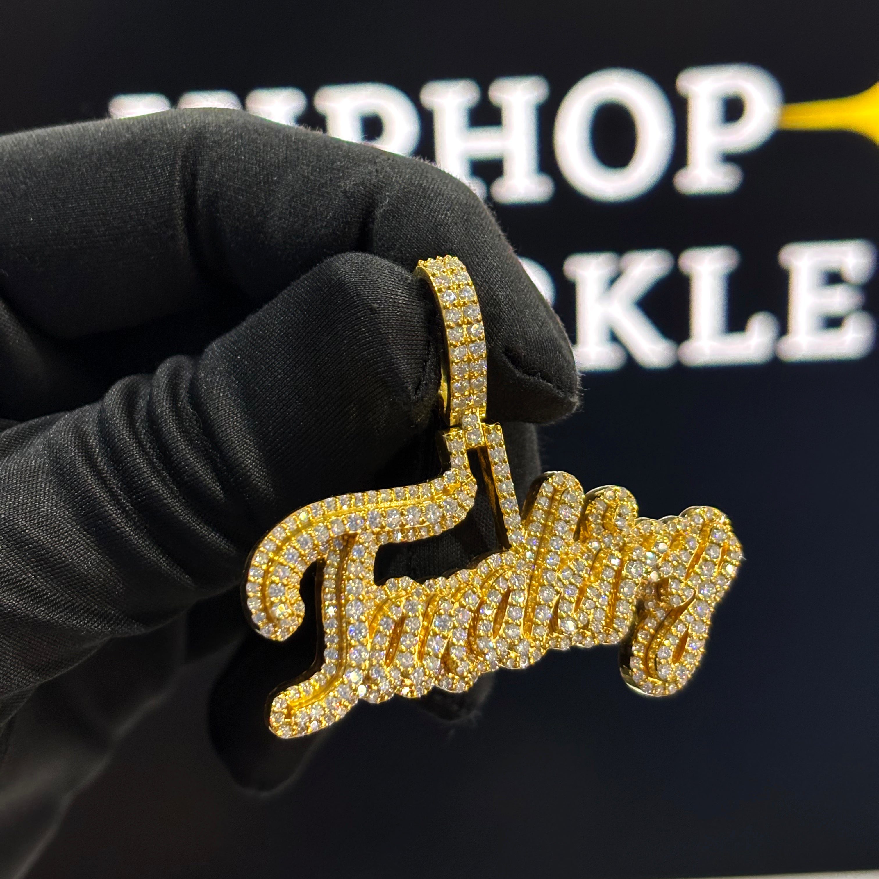 2 Inch Custom Moissanite Jewelry in 14K Gold Plated – Hip Hop Bling