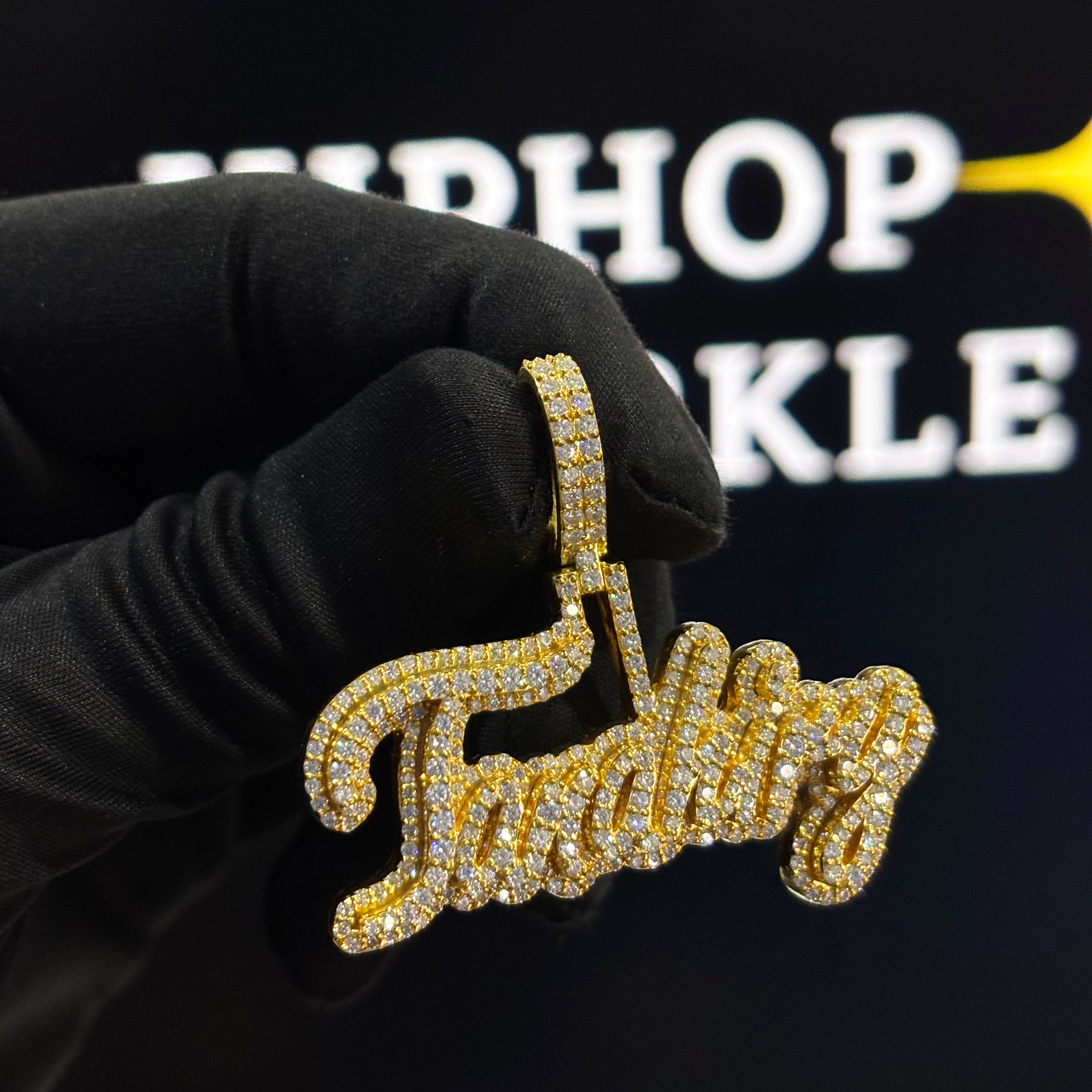 2 Inch Custom Moissanite Jewelry in 14K Gold Plated – Hip Hop Bling