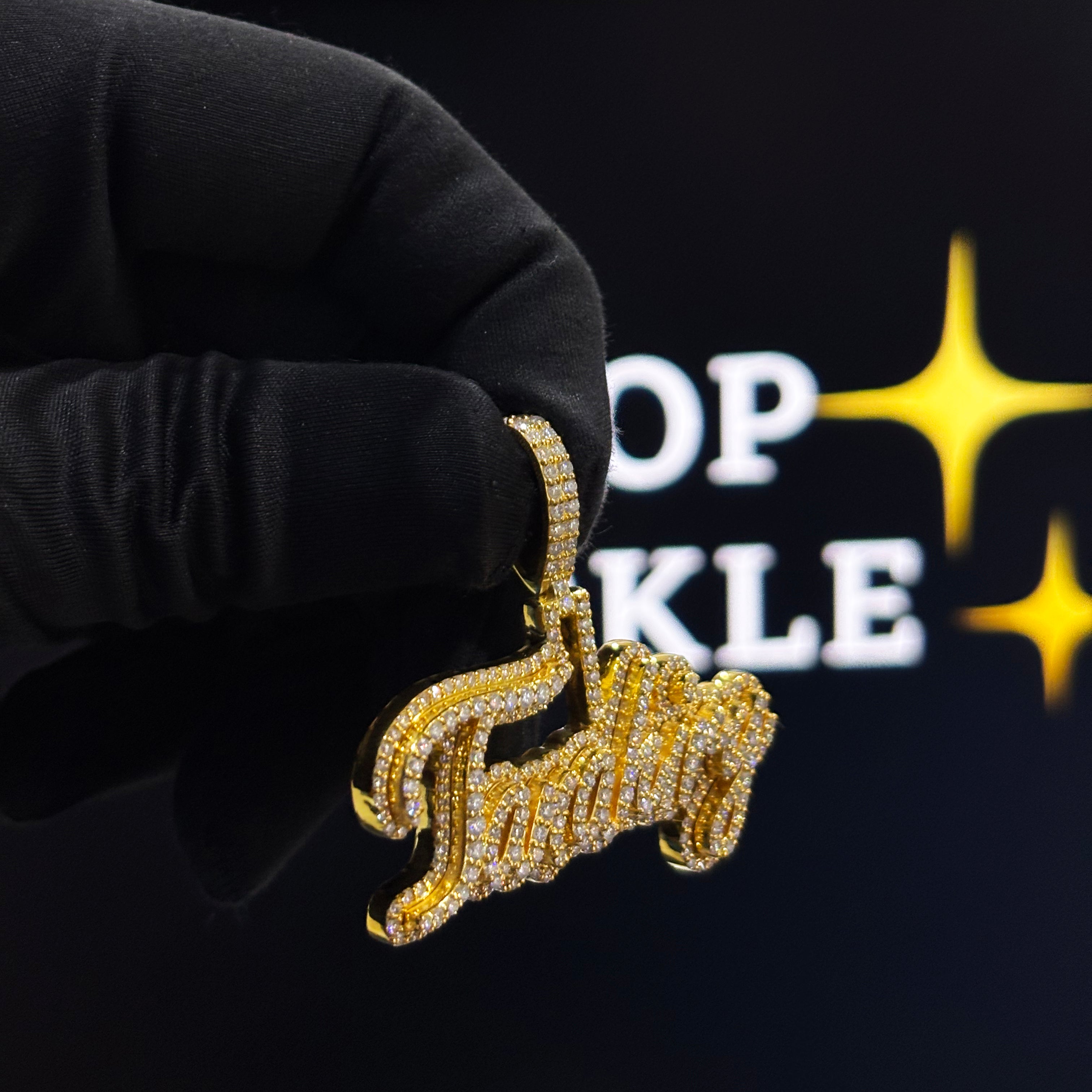 2 Inch Custom Moissanite Jewelry in 14K Gold Plated – Hip Hop Bling