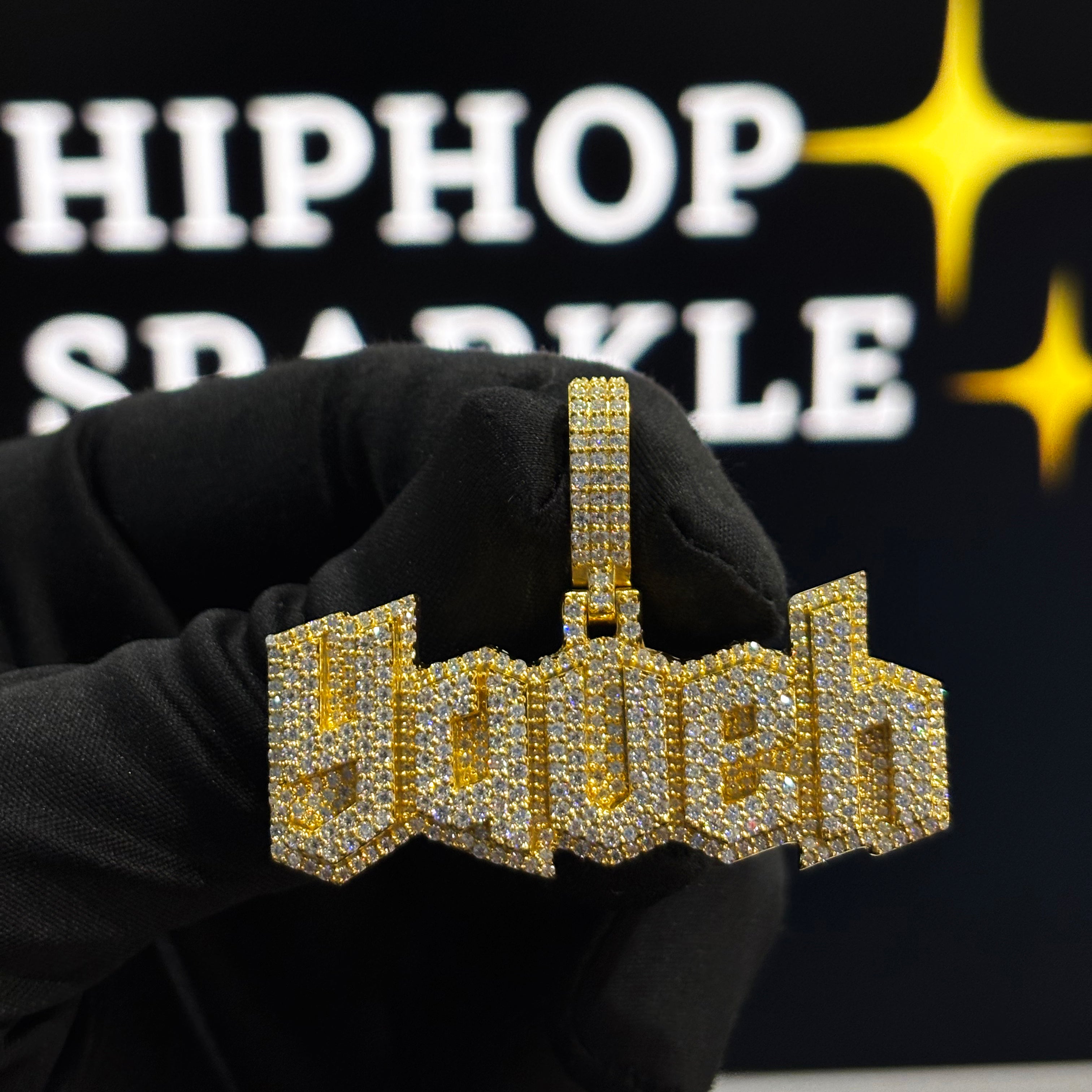 925 Silver with 14k Gold plated & Moissanite Diamonds