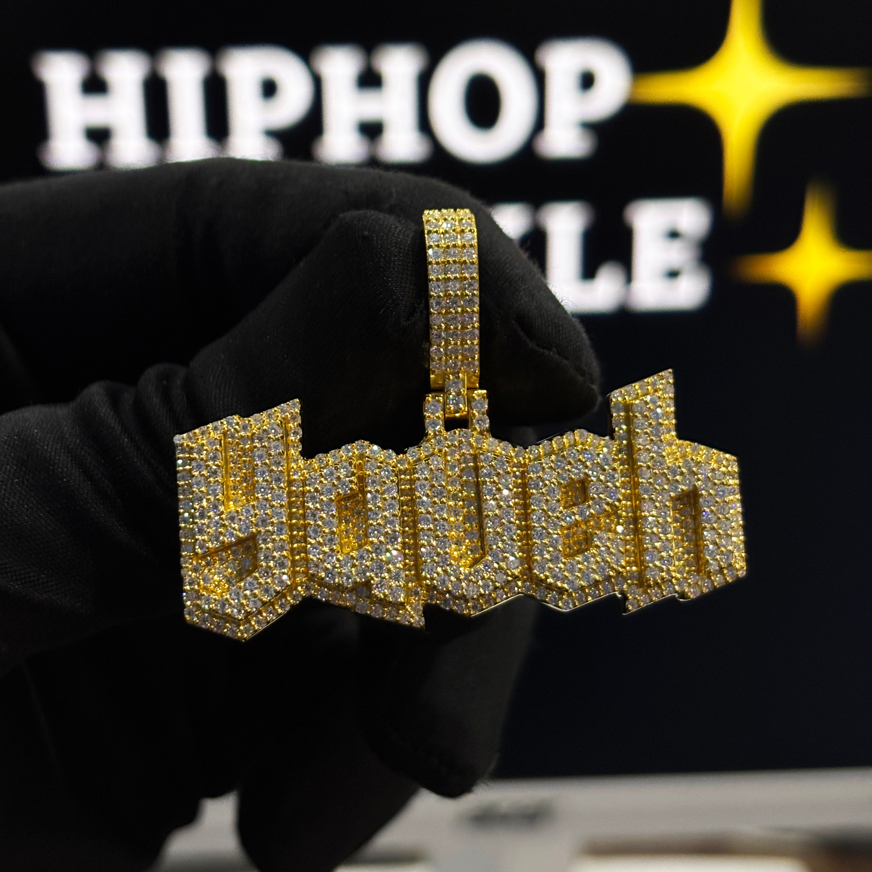 925 Silver with 14k Gold plated & Moissanite Diamonds