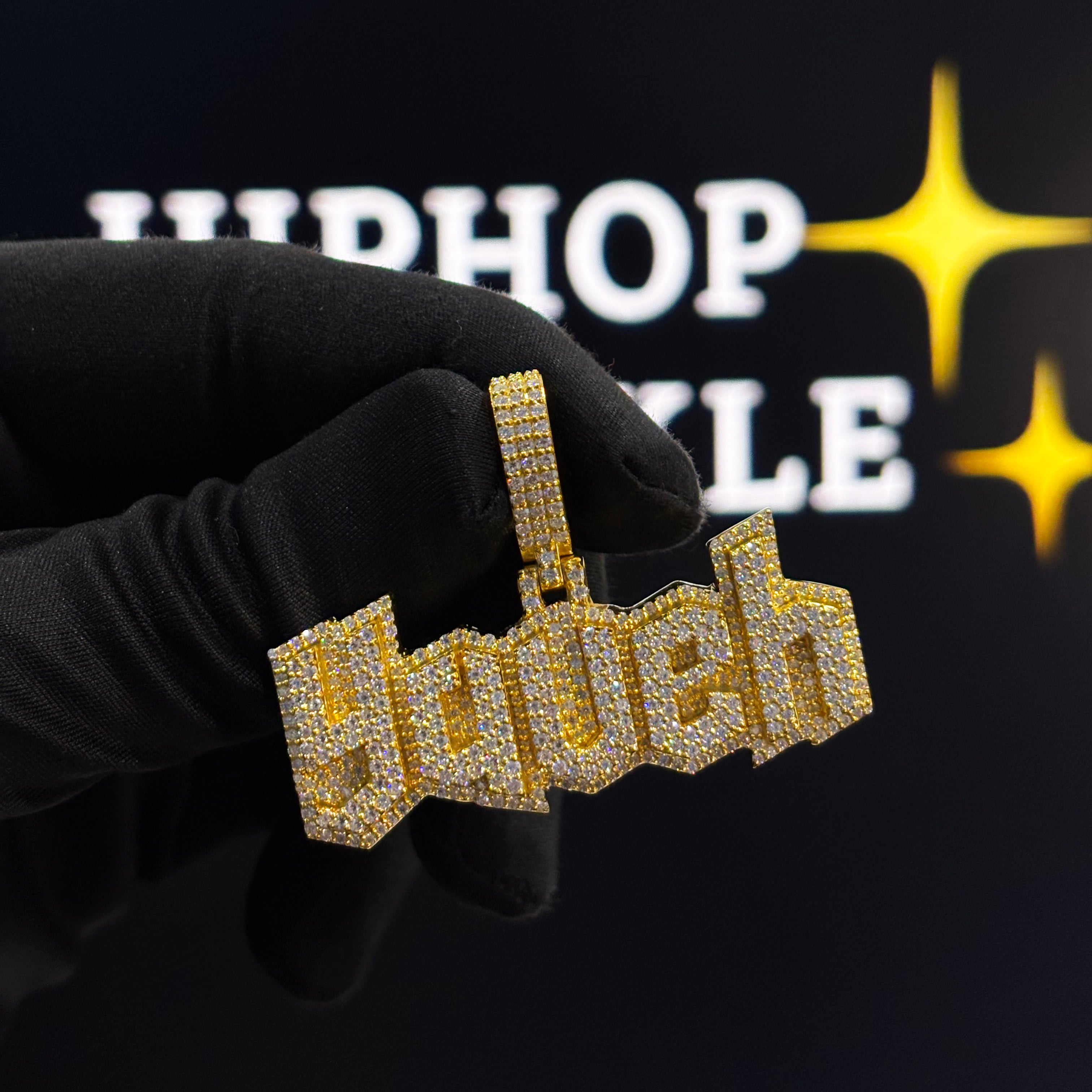 925 Silver with 14k Gold plated & Moissanite Diamonds