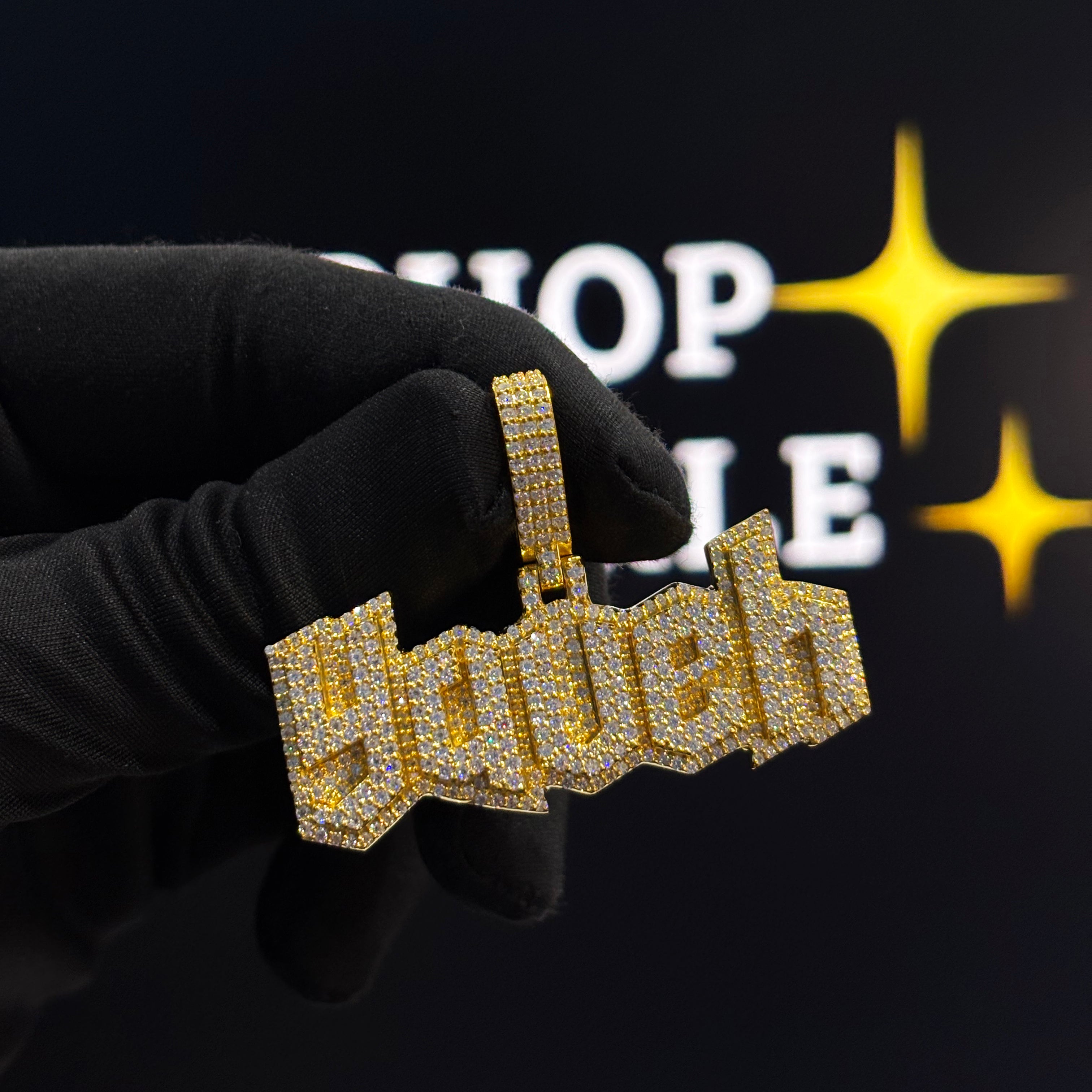 925 Silver with 14k Gold plated & Moissanite Diamonds