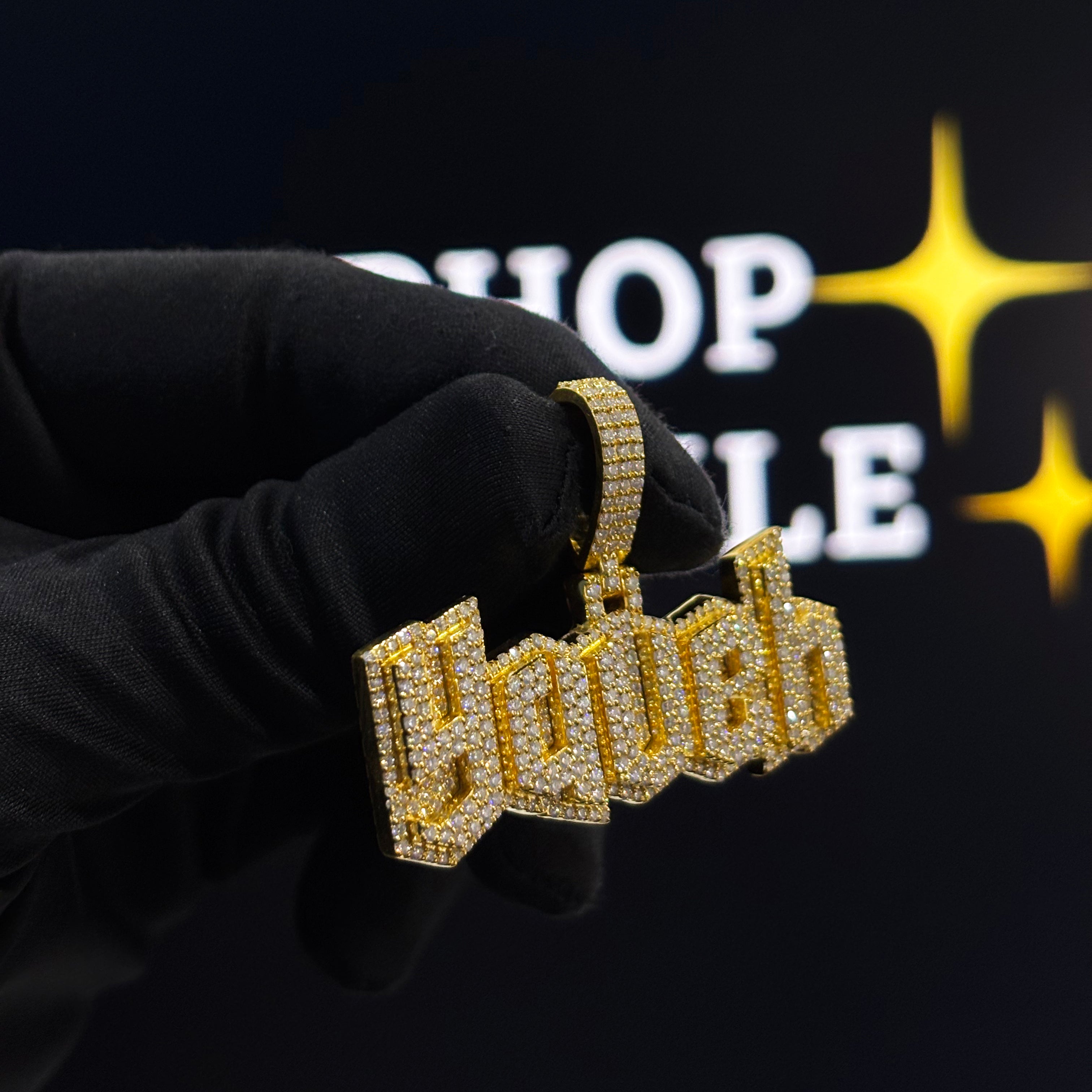 925 Silver with 14k Gold plated & Moissanite Diamonds