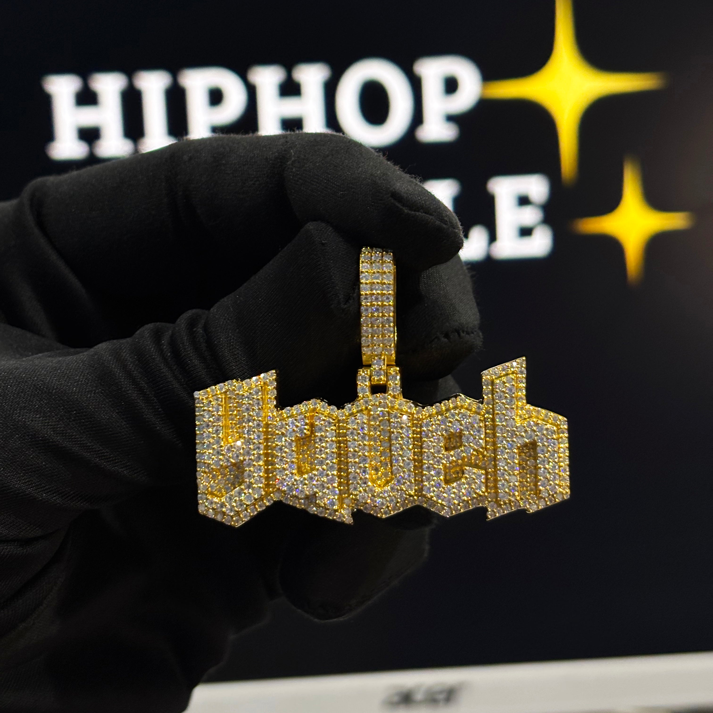 925 Silver with 14k Gold plated & Moissanite Diamonds