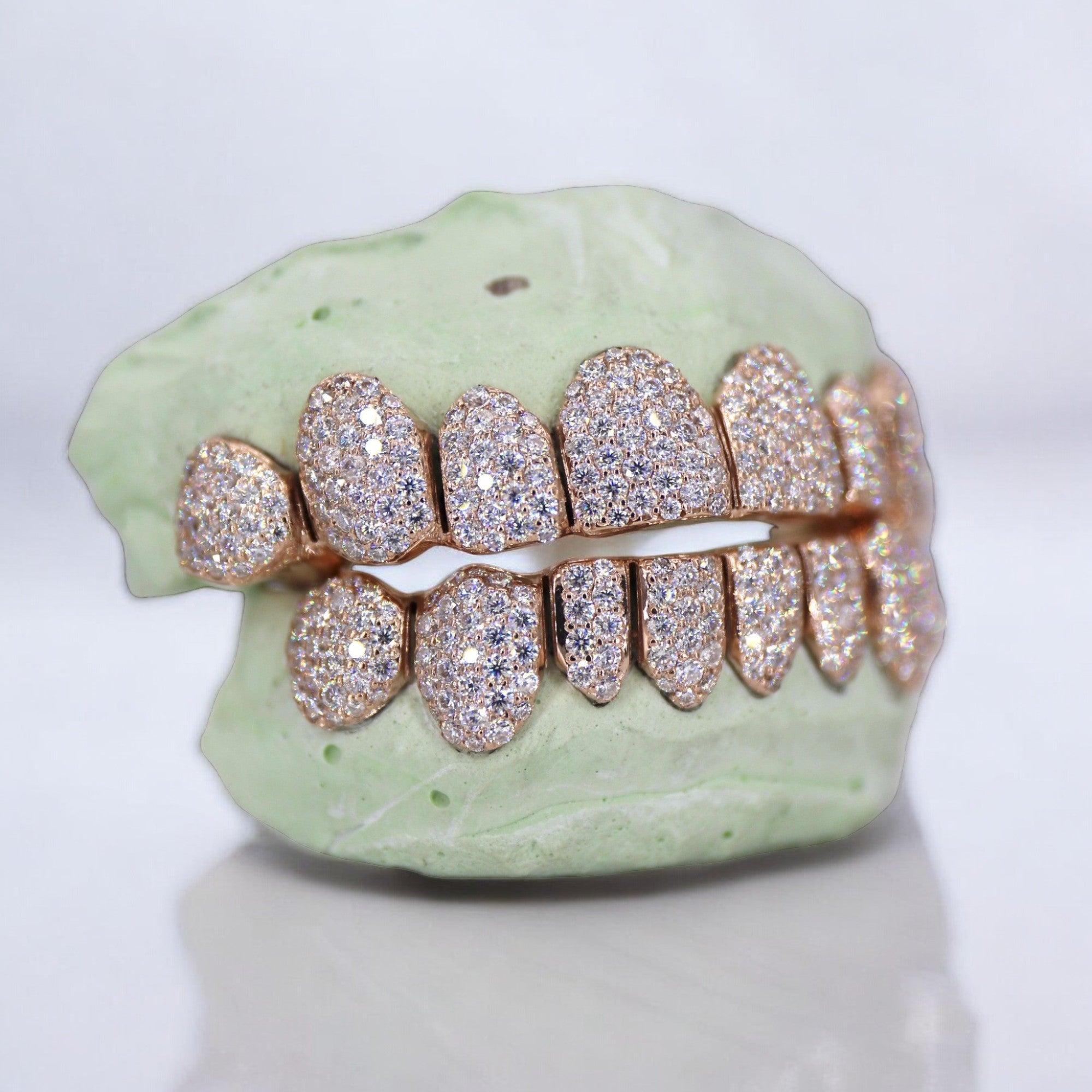 8 ON 8 VVS Moissanite Diamond Grillz