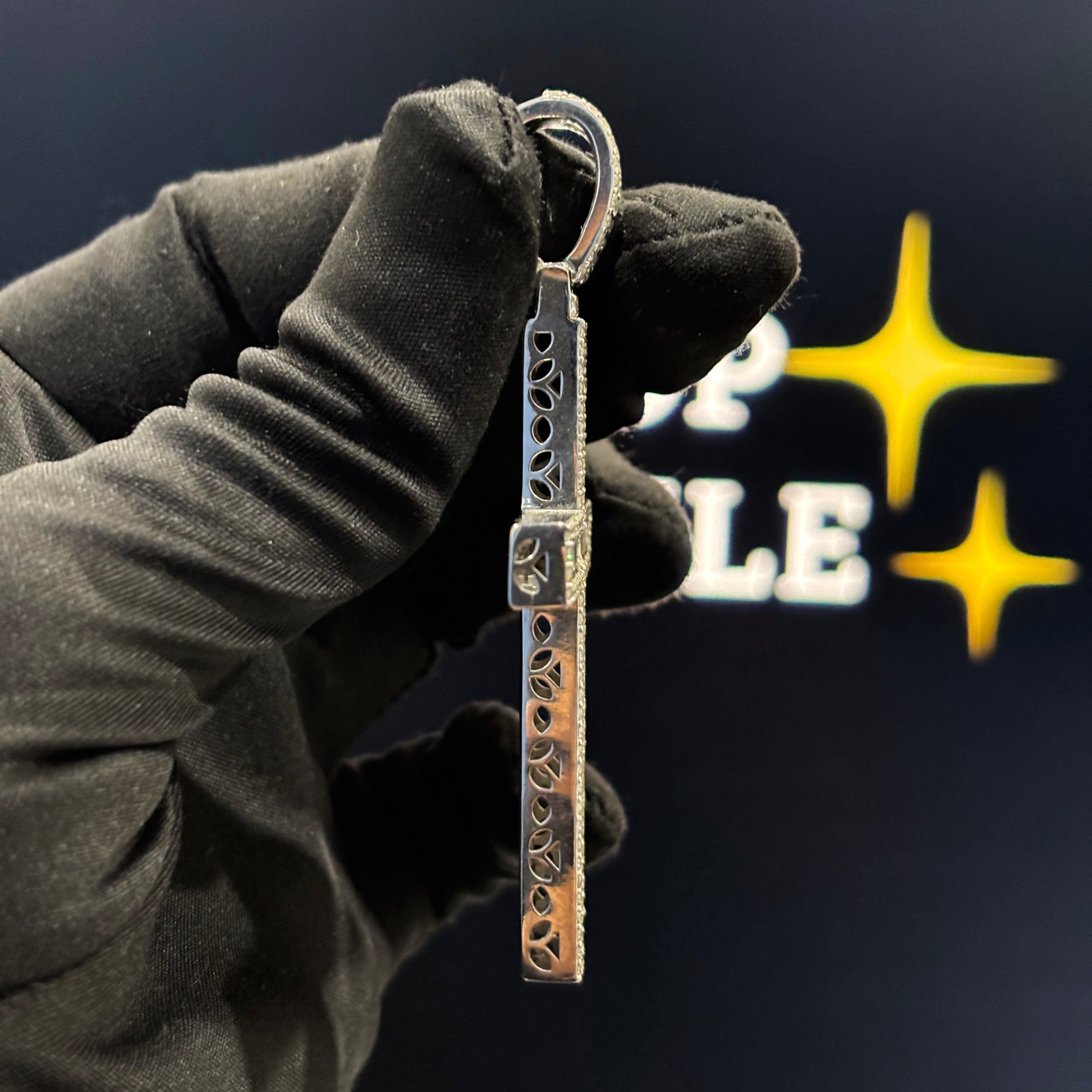 Moissanite Diamond Cross Necklace Charm