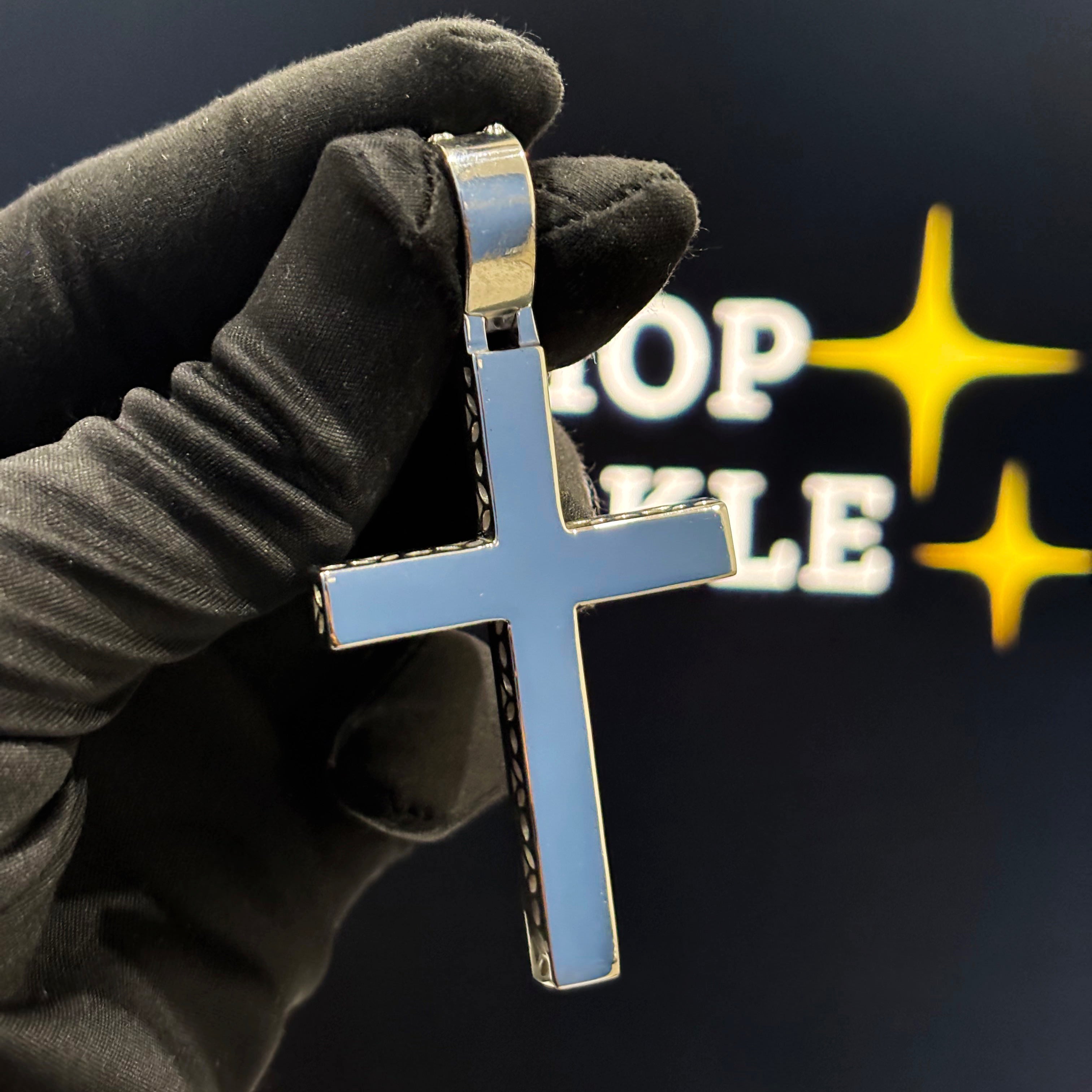 Moissanite Diamond Cross Necklace Charm