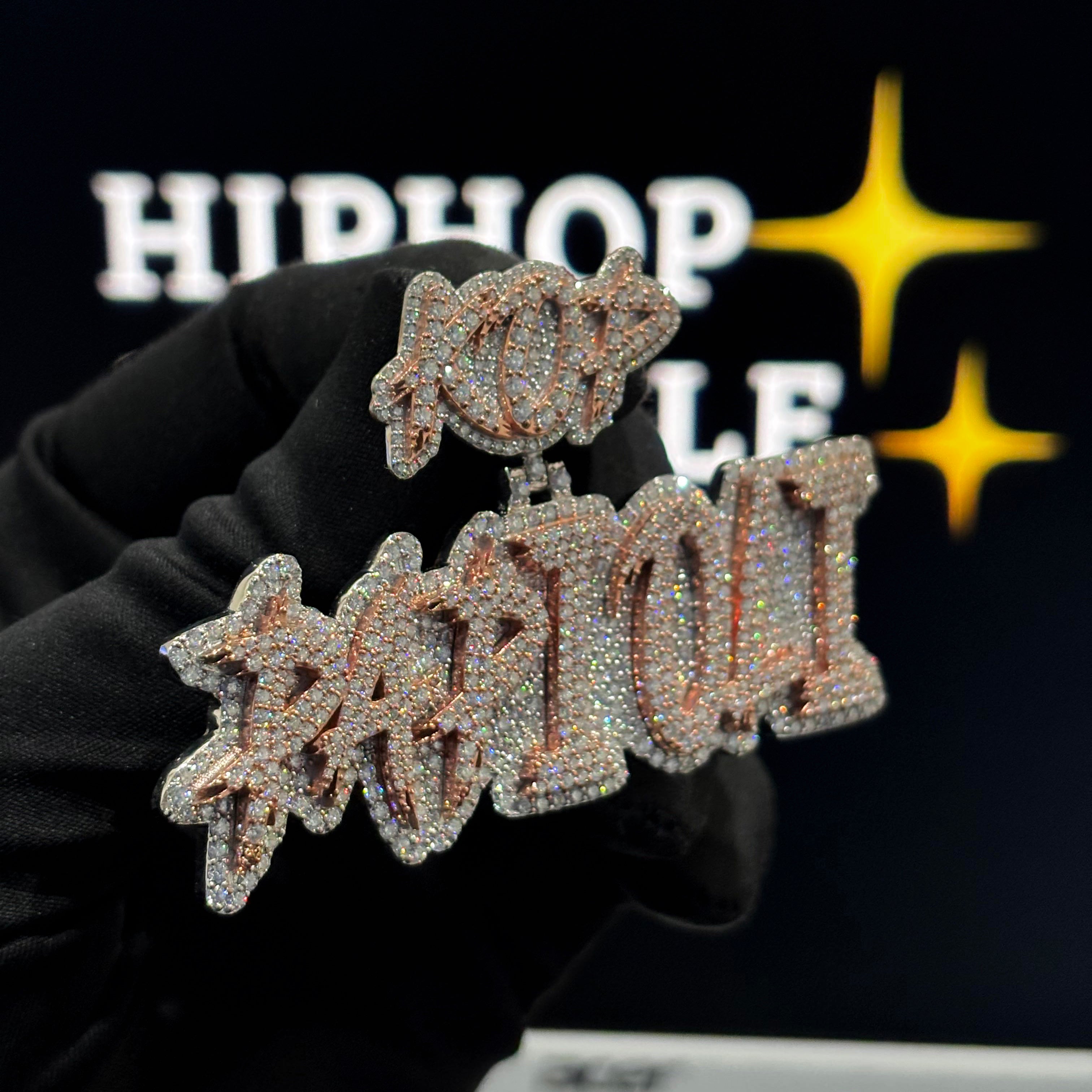 Iced Out Moissanite Hip Hop Jewelry with Custom Bail