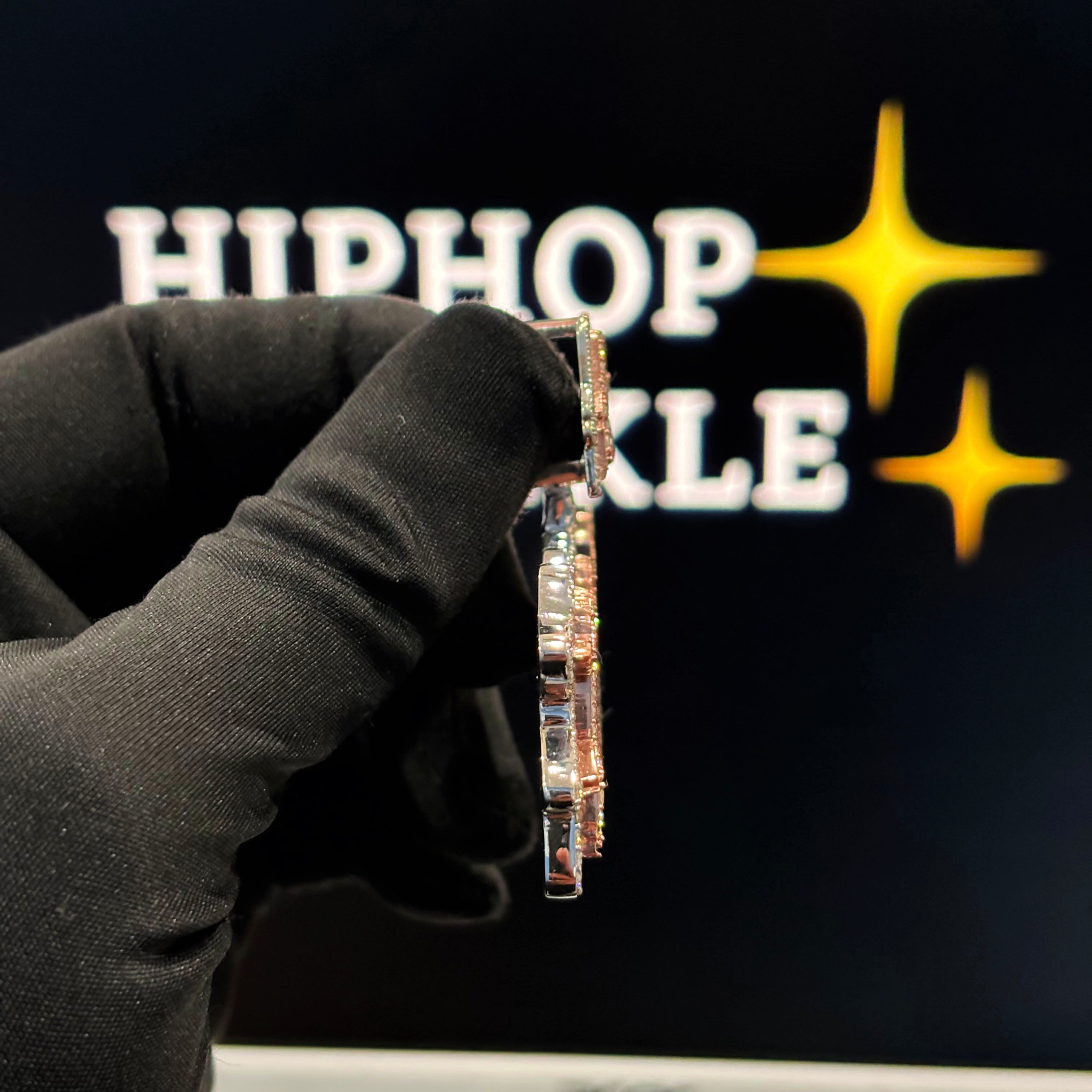 Iced Out Moissanite Hip Hop Jewelry with Custom Bail
