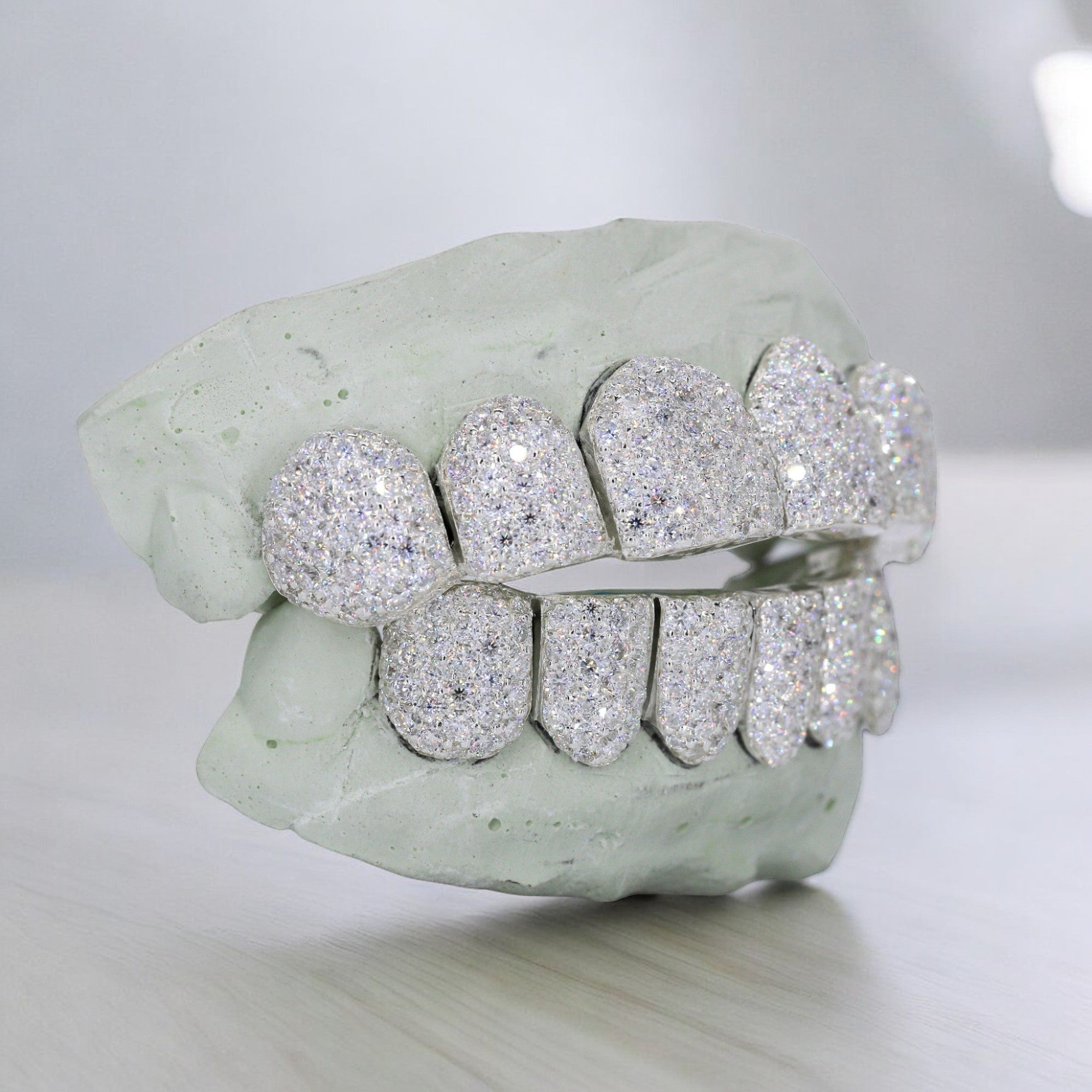 6 ON 6 VVS Moissanite Diamond Grillz