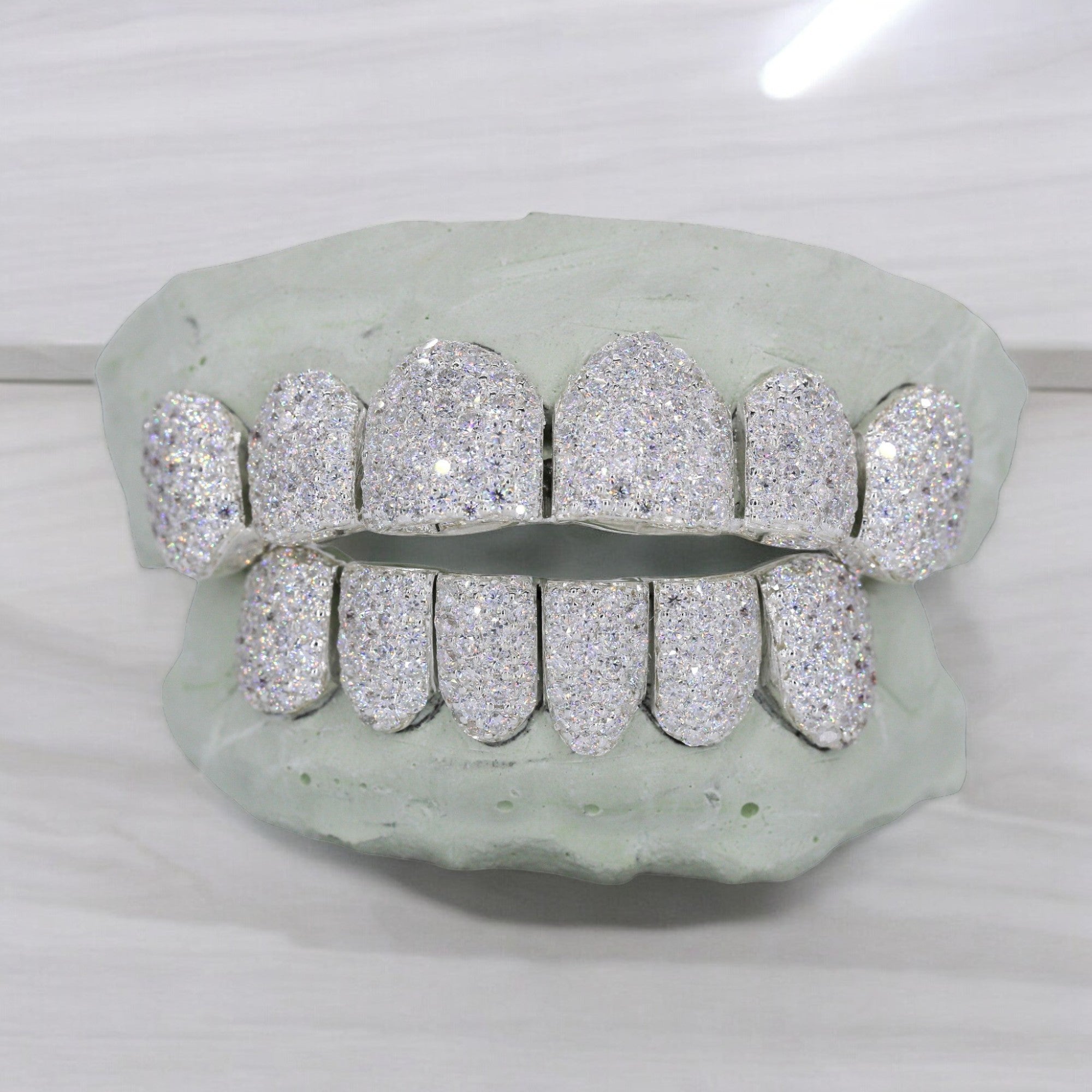 6 ON 6 VVS Moissanite Diamond Grillz