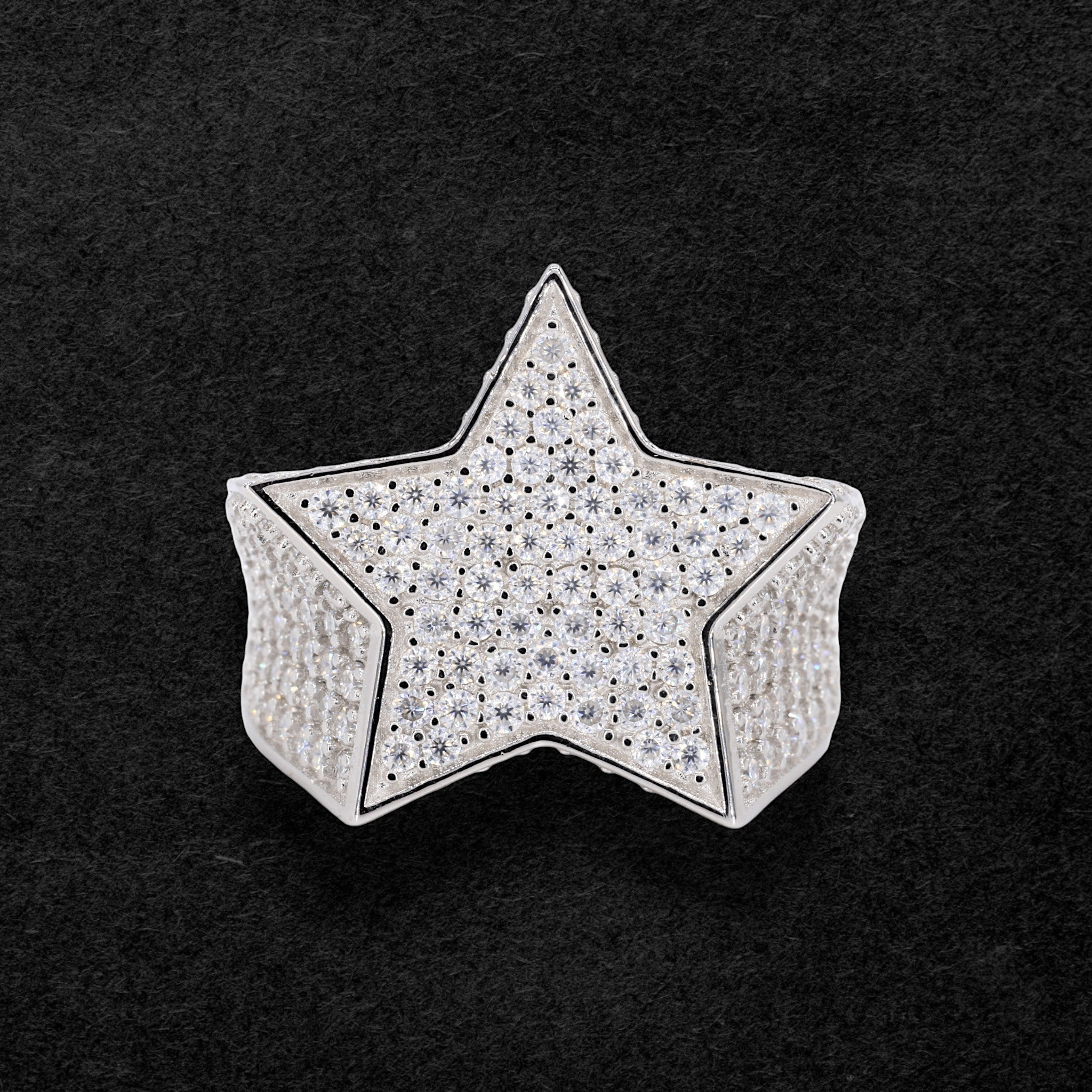 Frosty VVS Moissanite Star Diamond Ring