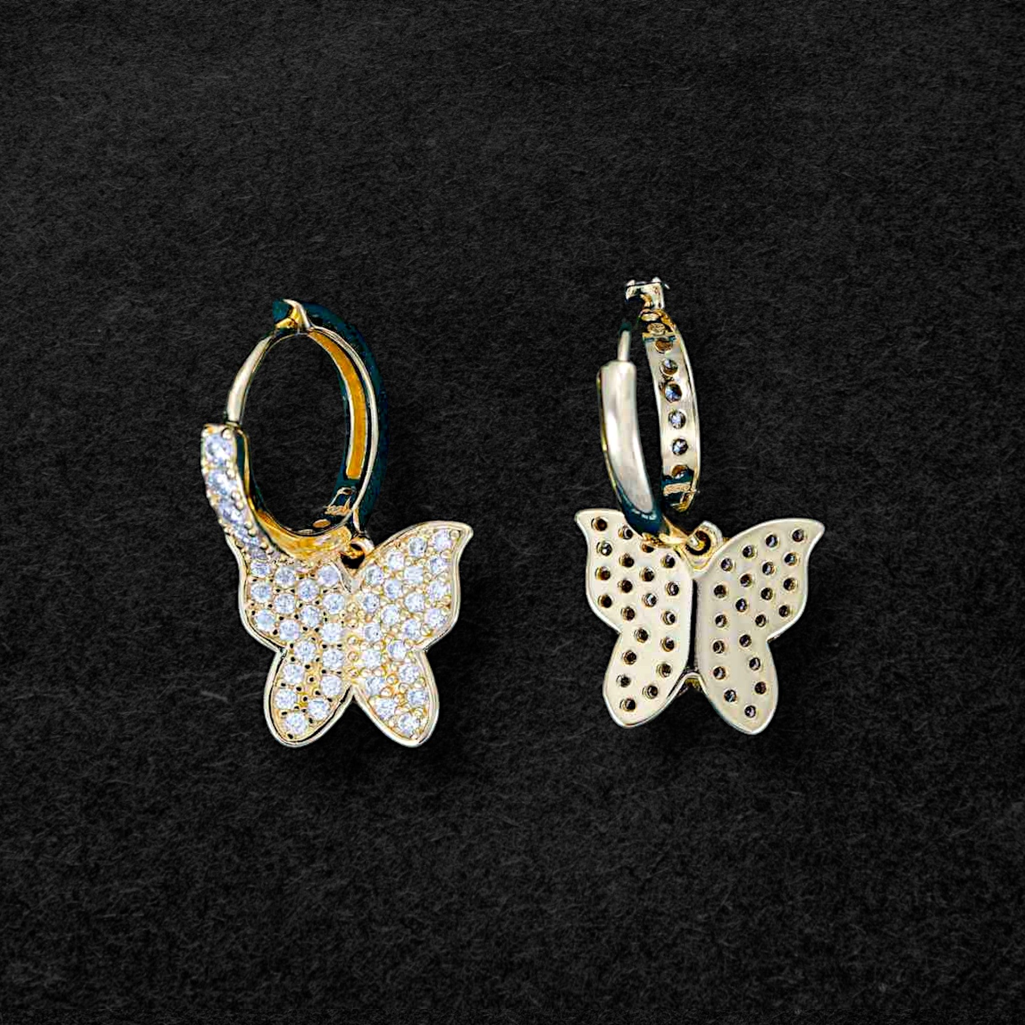 Enchanting Moissanite Butterfly Earrings