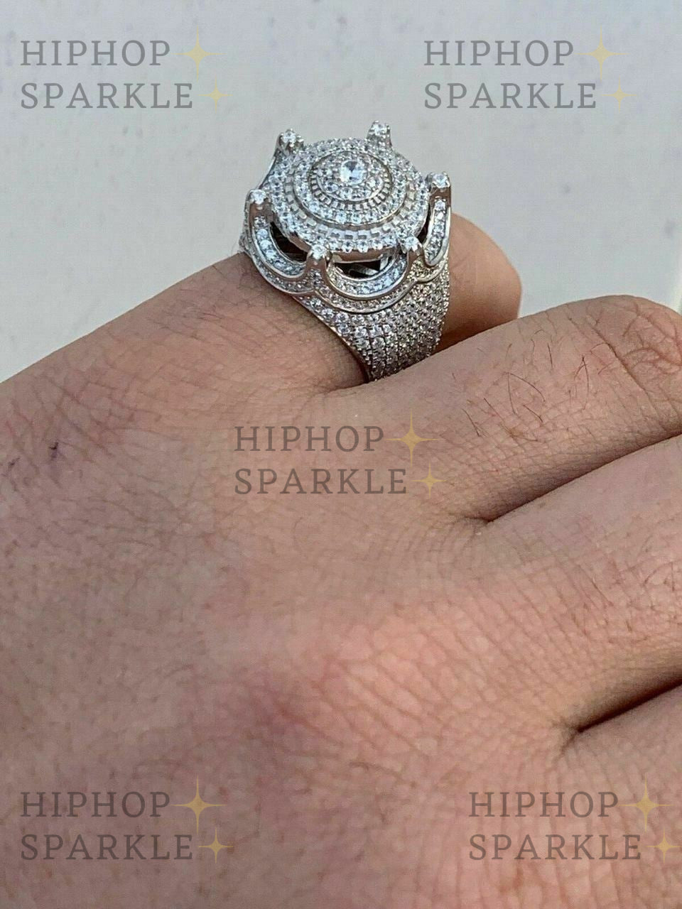 Moissanite King Crown The Don Hip Hop Ring: Fit for a King