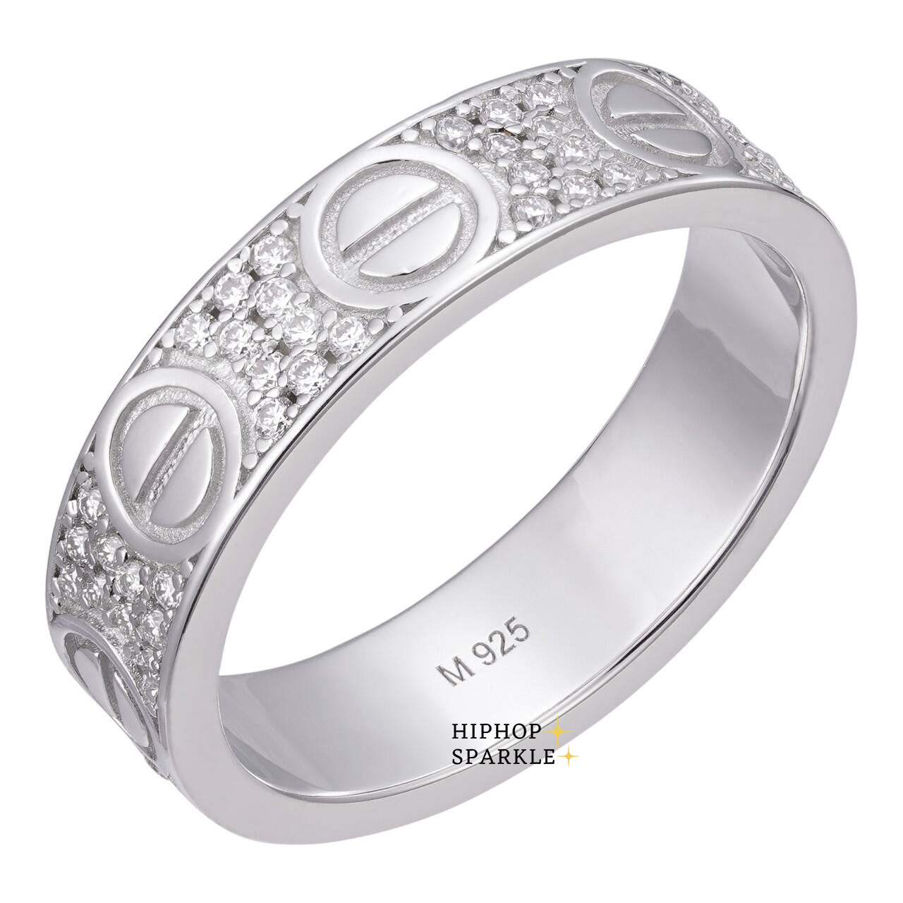 Moissanite Eternal Love Band – 925 Silver