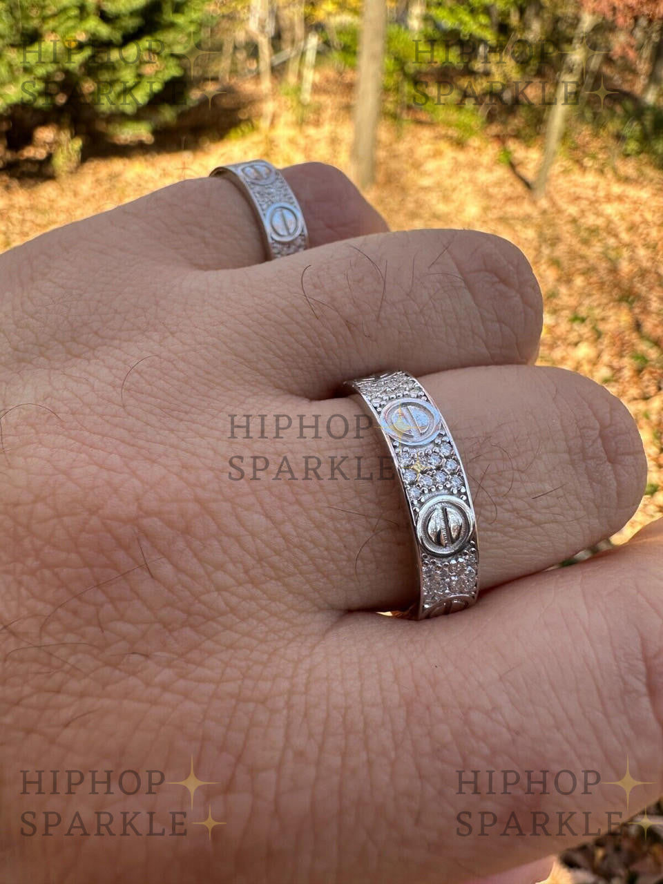 Moissanite Eternal Love Band – 925 Silver