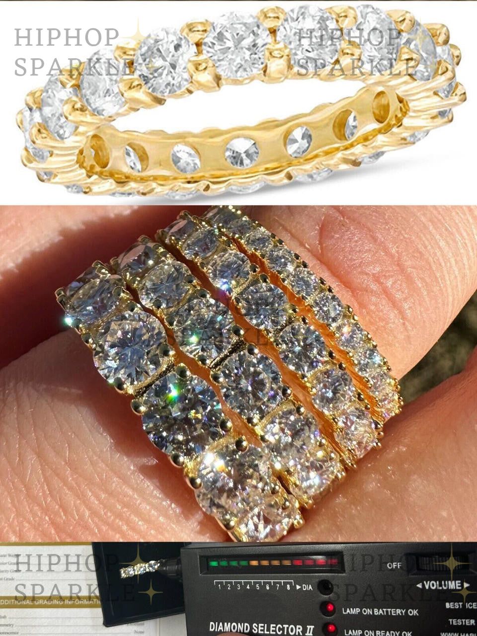 Moissanite Eternity Band: The Perfect Wedding Ring in 14k Gold Vermeil