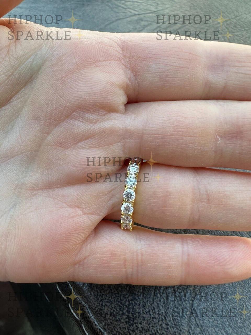 Moissanite Eternity Band: The Perfect Wedding Ring in 14k Gold Vermeil