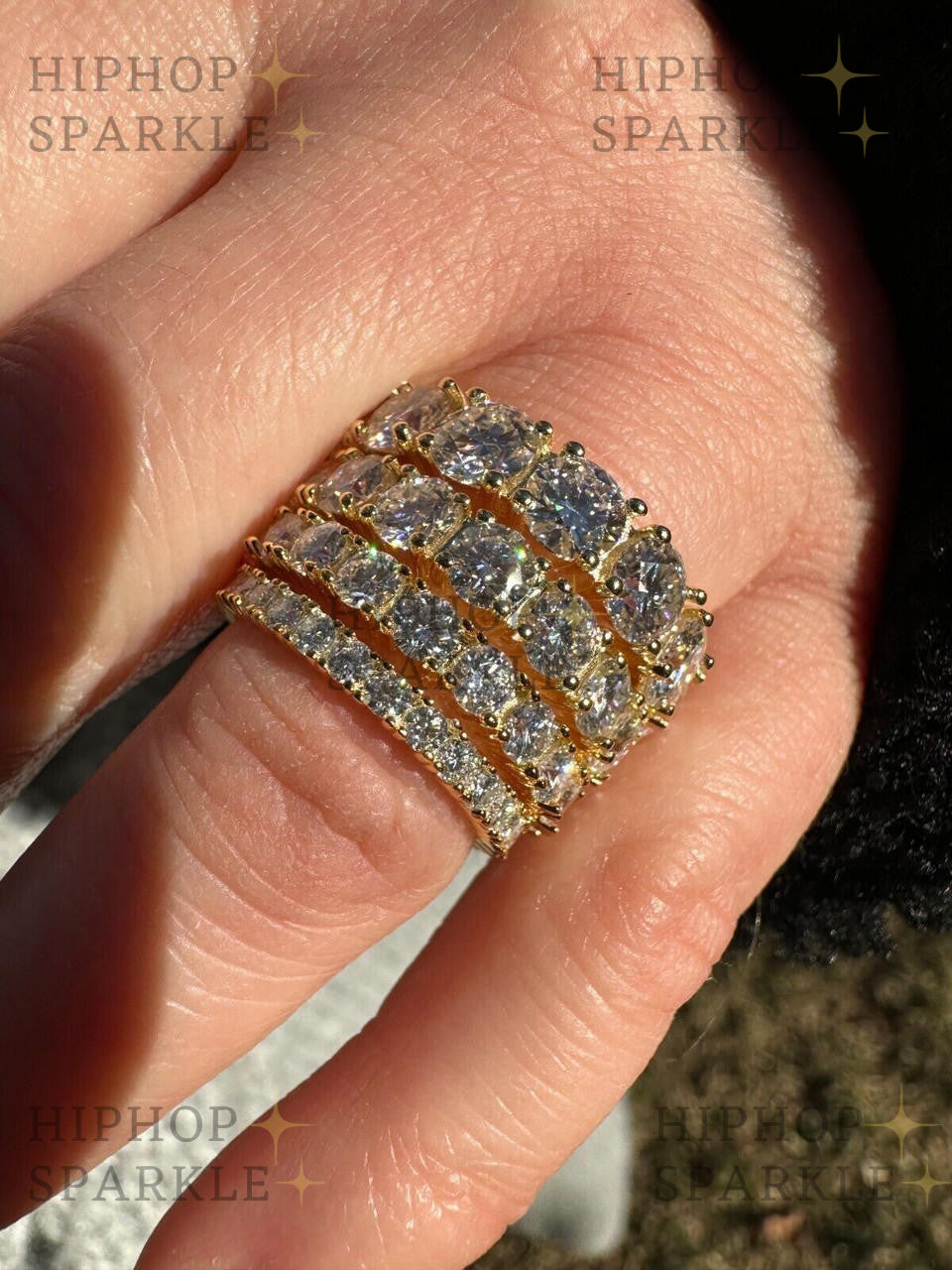 Moissanite Eternity Band: The Perfect Wedding Ring in 14k Gold Vermeil