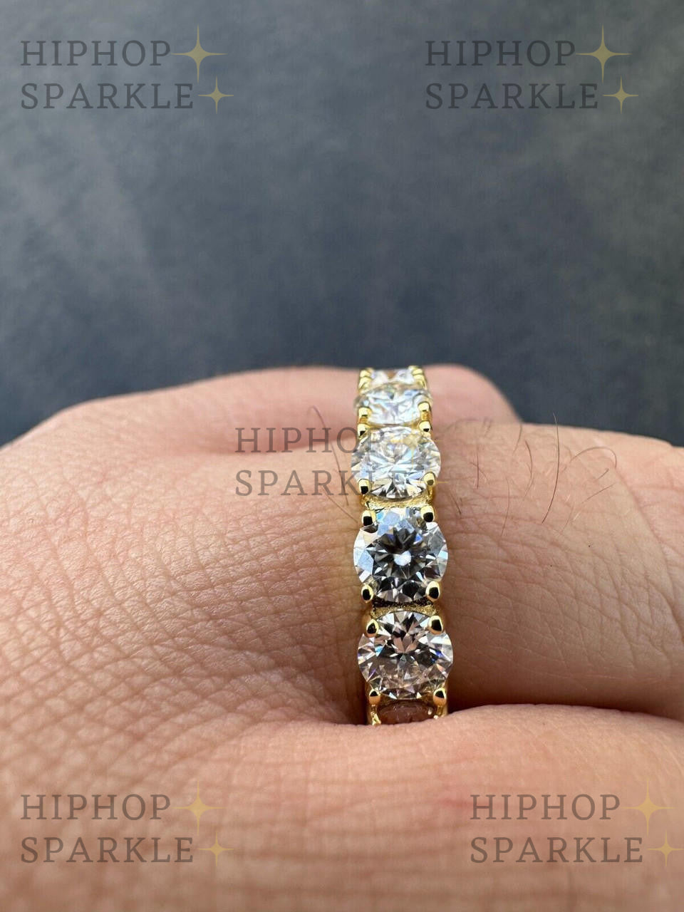 Moissanite Eternity Band: The Perfect Wedding Ring in 14k Gold Vermeil