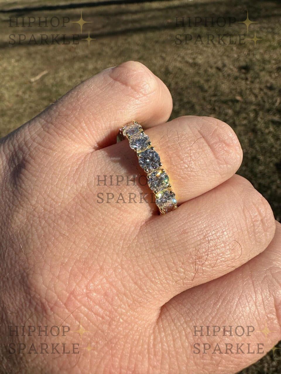 Moissanite Eternity Band: The Perfect Wedding Ring in 14k Gold Vermeil