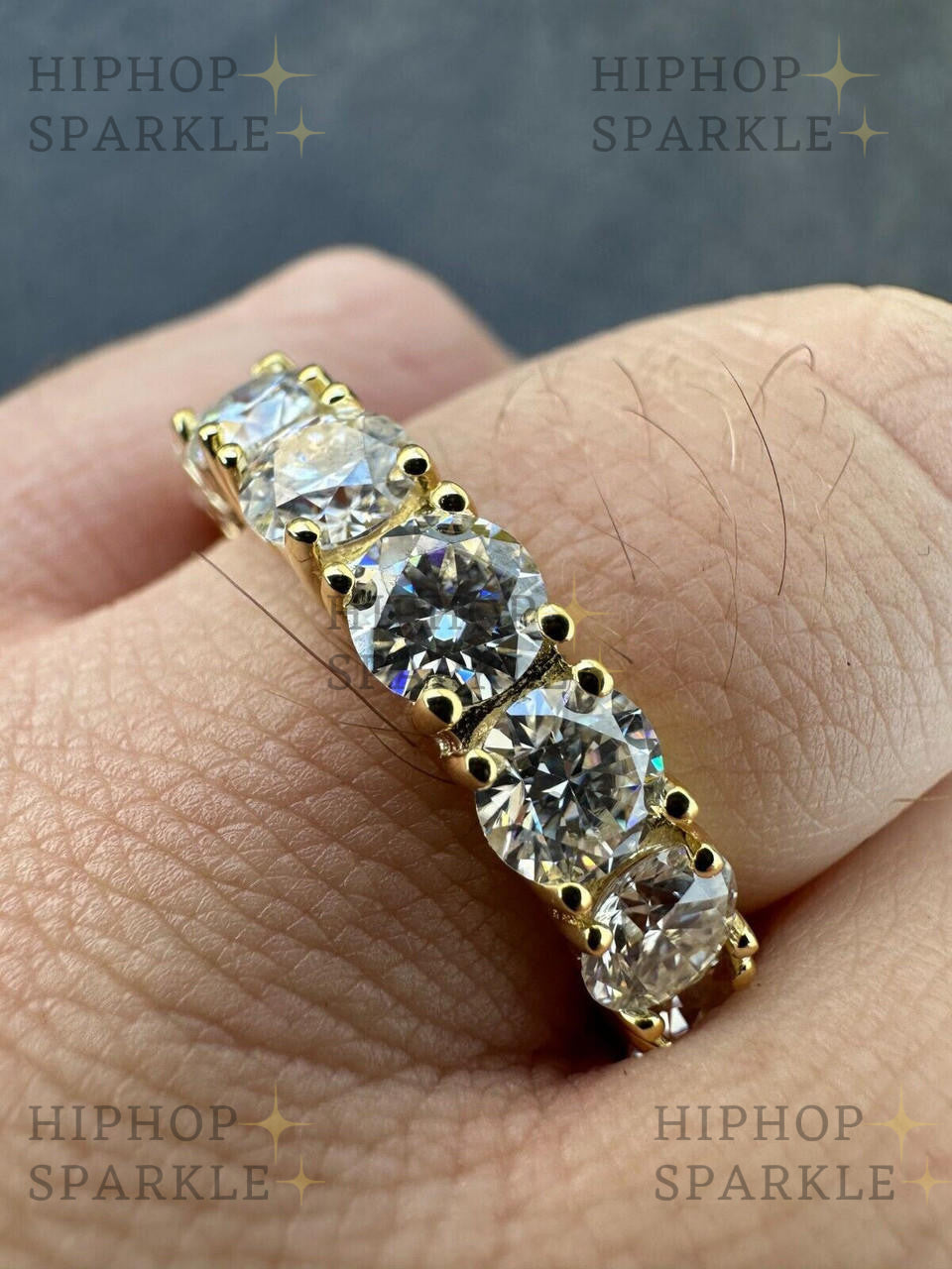 Moissanite Eternity Band: The Perfect Wedding Ring in 14k Gold Vermeil