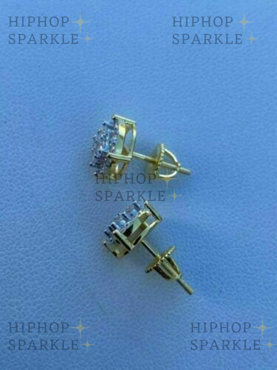 Moissanite Iced Out Culture Earrings - 14k Gold Vermeil & 925 Silver