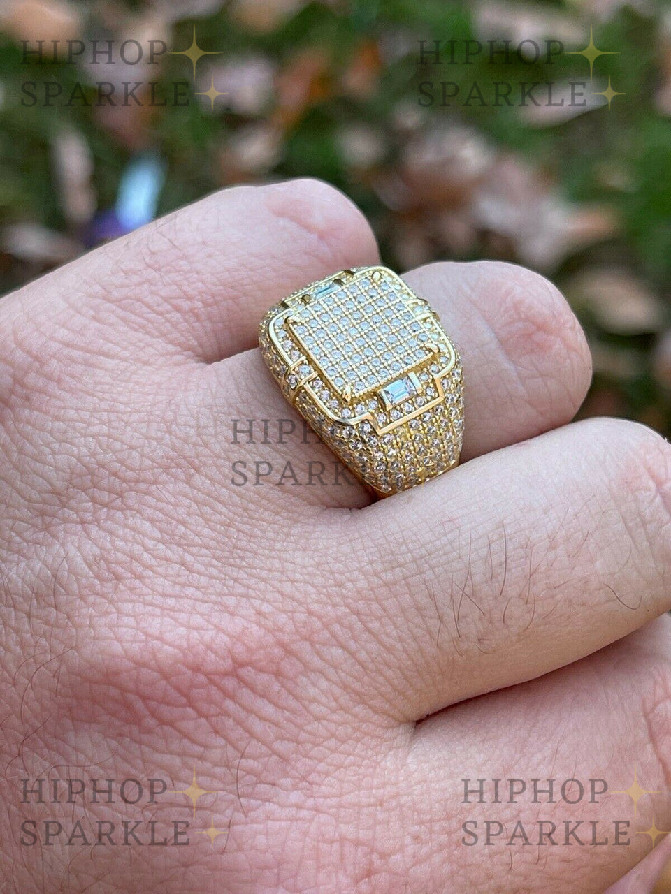 Young Money Millionaire Moissanite Iced Out Ring – 14k Gold Vermeil & 925 Silver