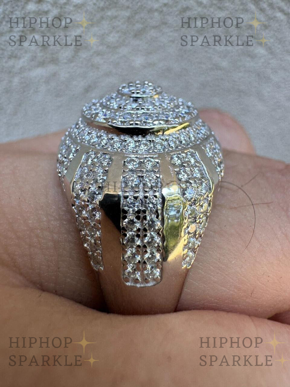 Luxury Moissanite Arabian Royal Crown Ring – Iced Out 925 Silver