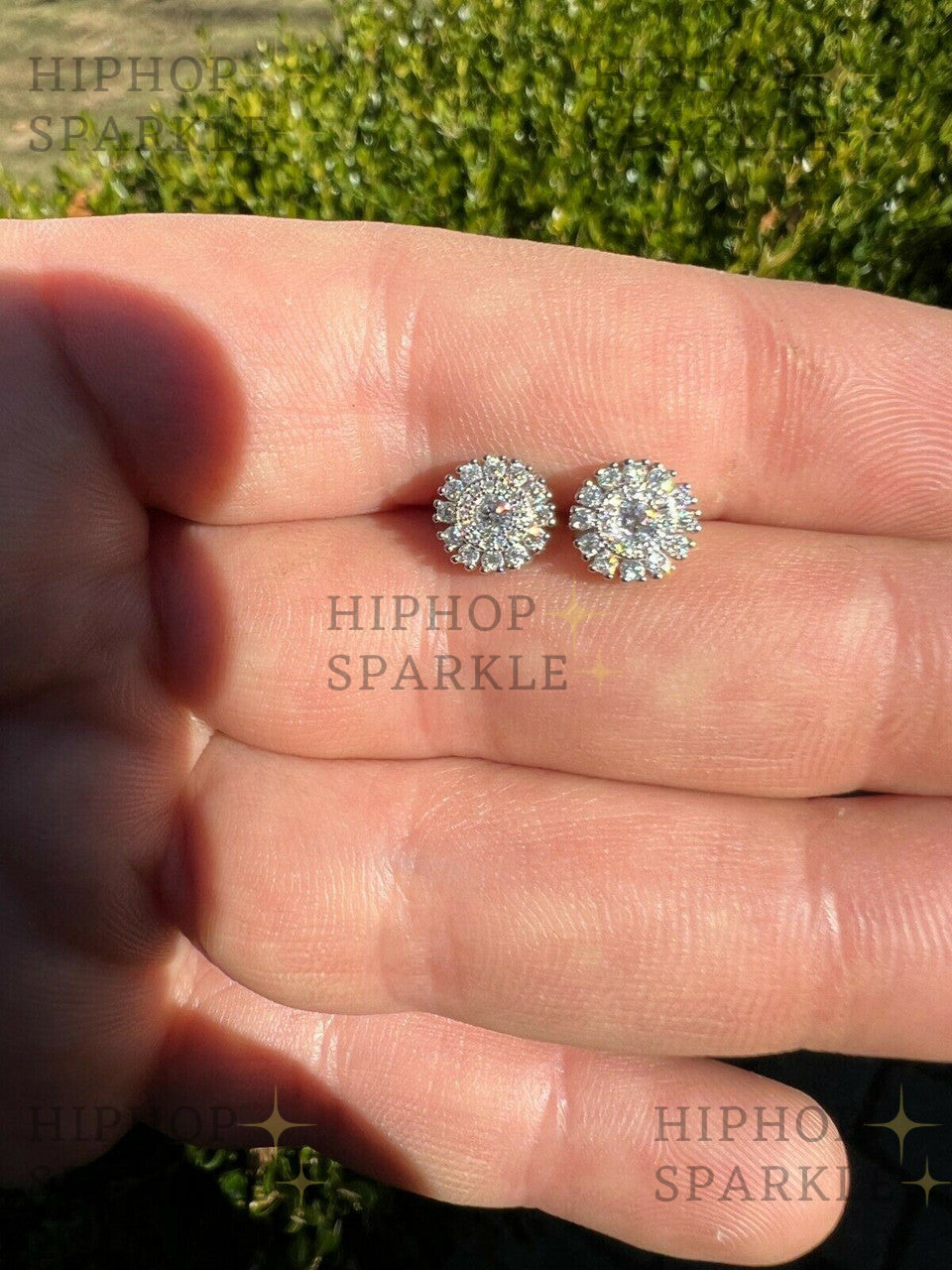 Moissanite Roma Italian Classic Iced Out Earrings - 925 Silver