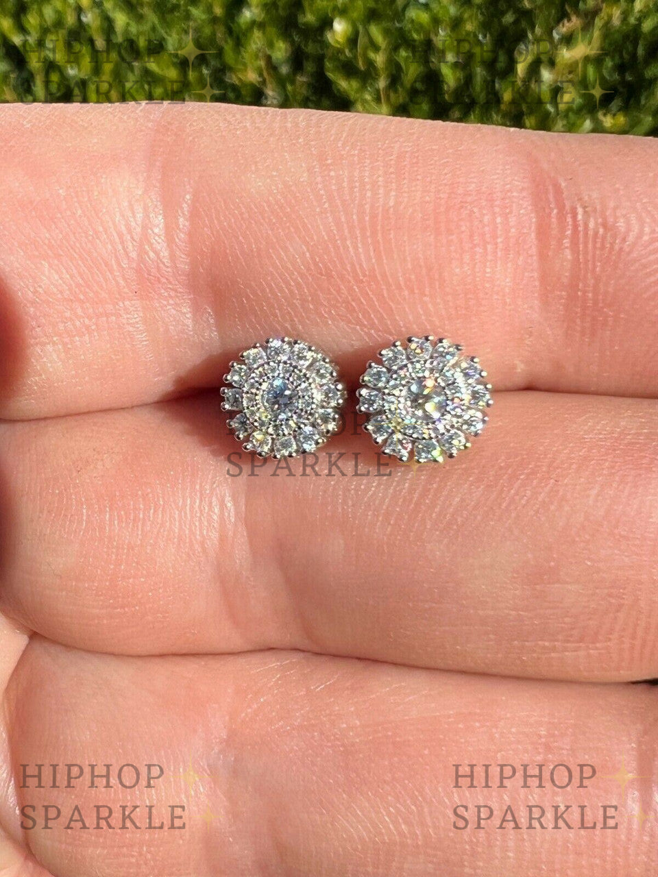 Moissanite Roma Italian Classic Iced Out Earrings - 925 Silver