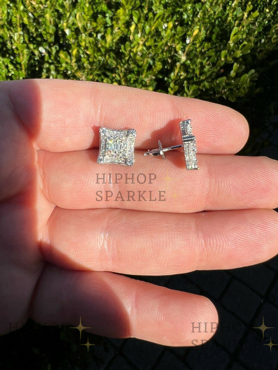 Moissanite NYC Kite Iced Out Earrings - 925 Silver