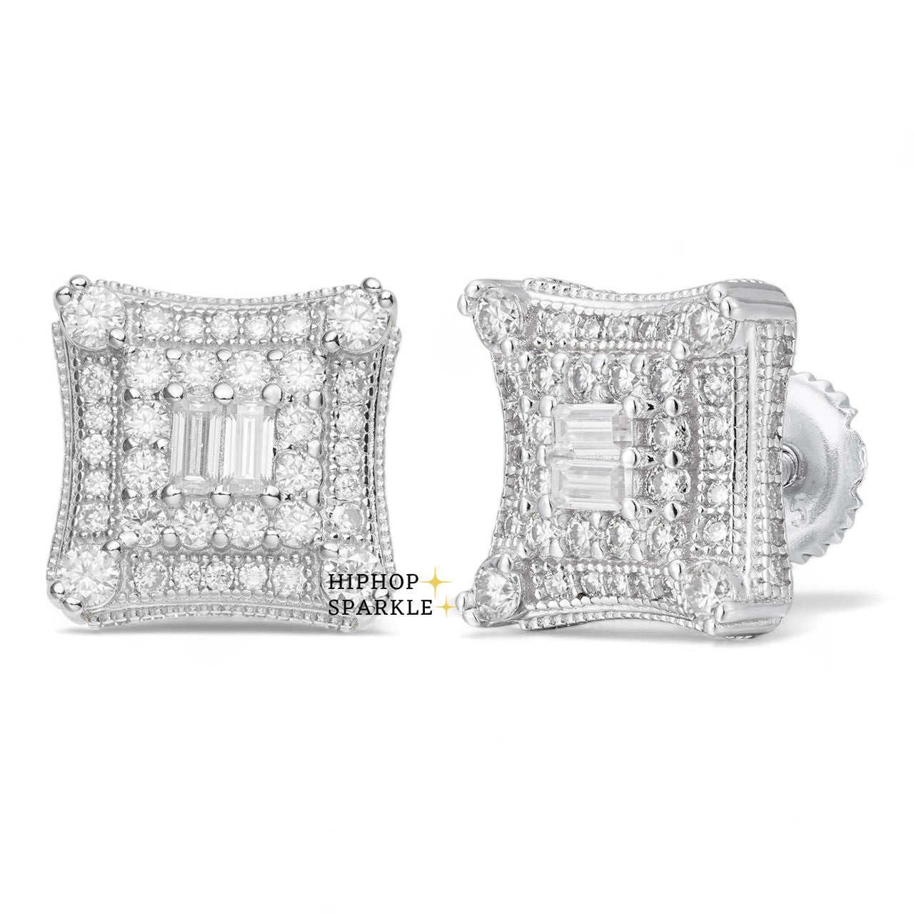 Moissanite NYC Kite Iced Out Earrings - 925 Silver