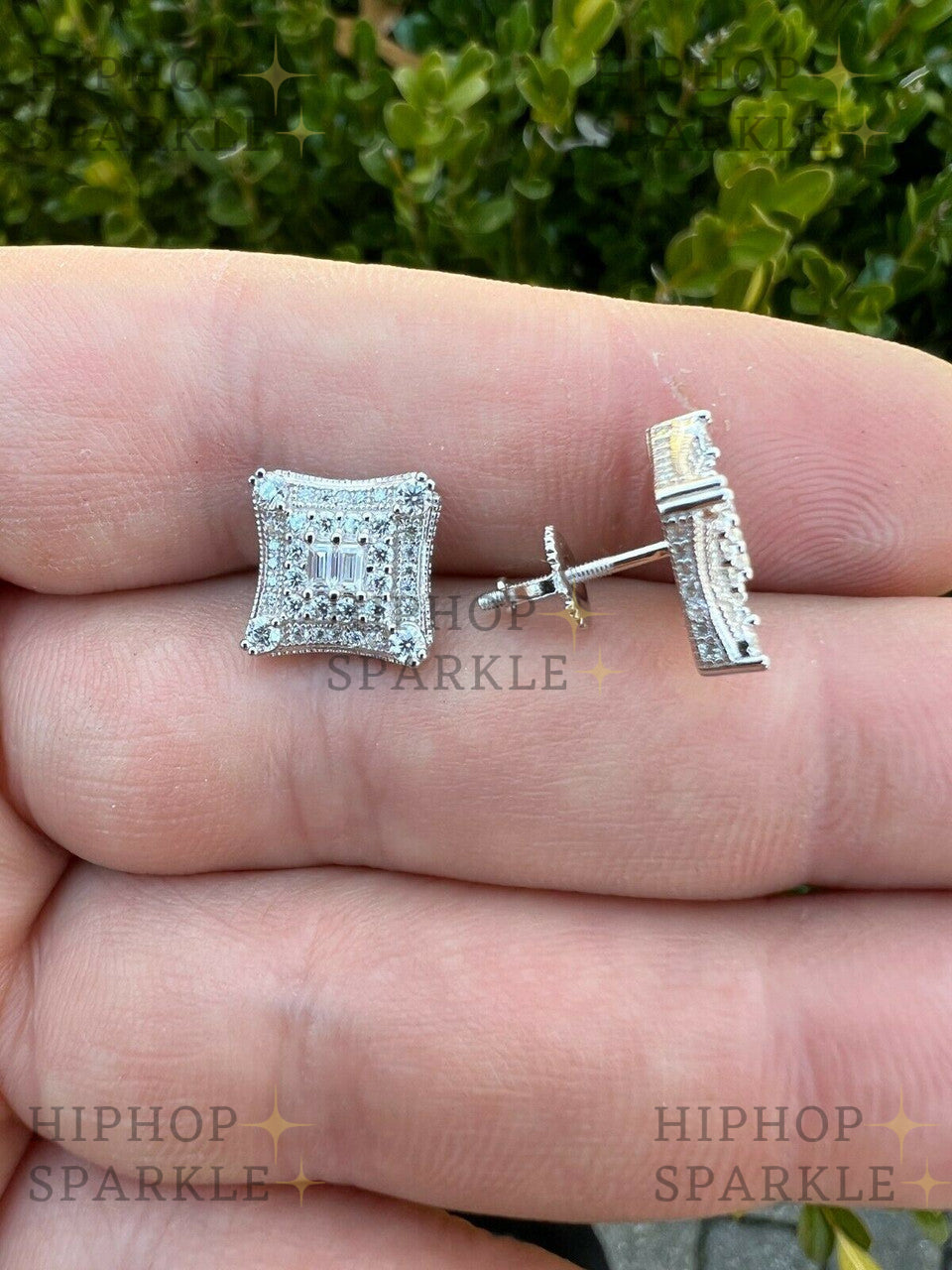 Moissanite NYC Kite Iced Out Earrings - 925 Silver