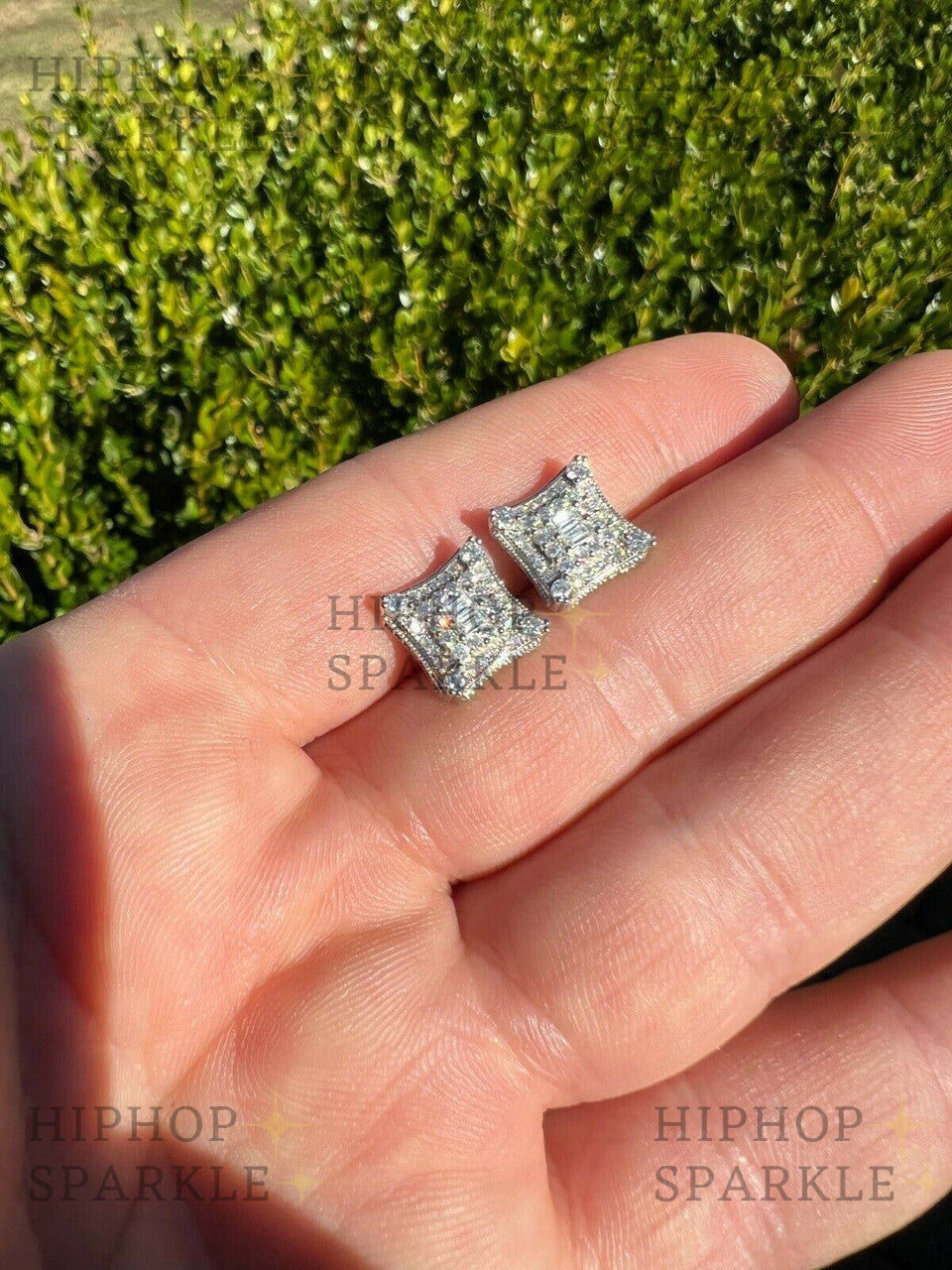 Moissanite NYC Kite Iced Out Earrings - 925 Silver