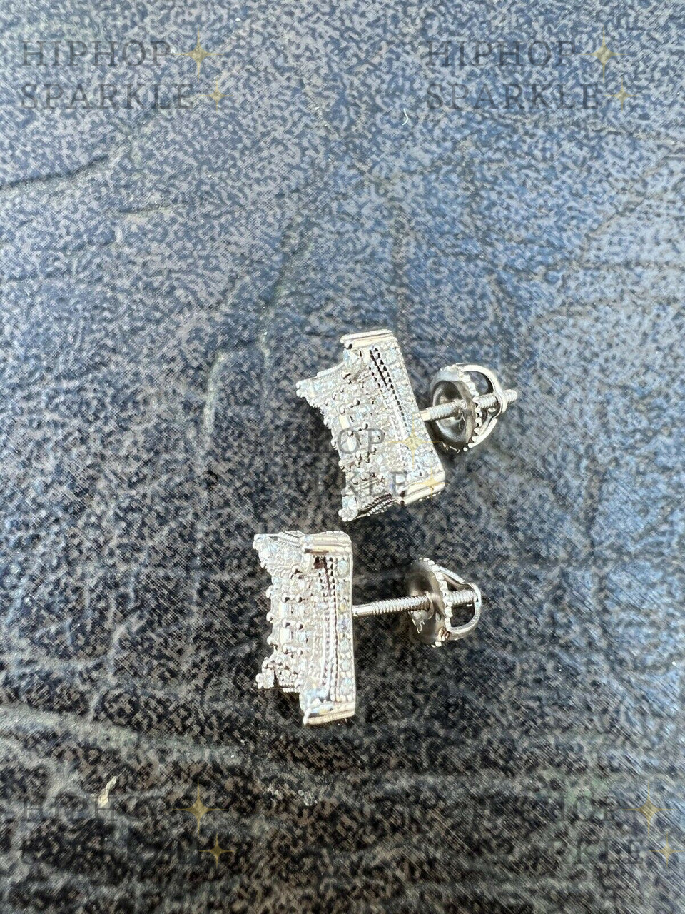 Moissanite NYC Kite Iced Out Earrings - 925 Silver