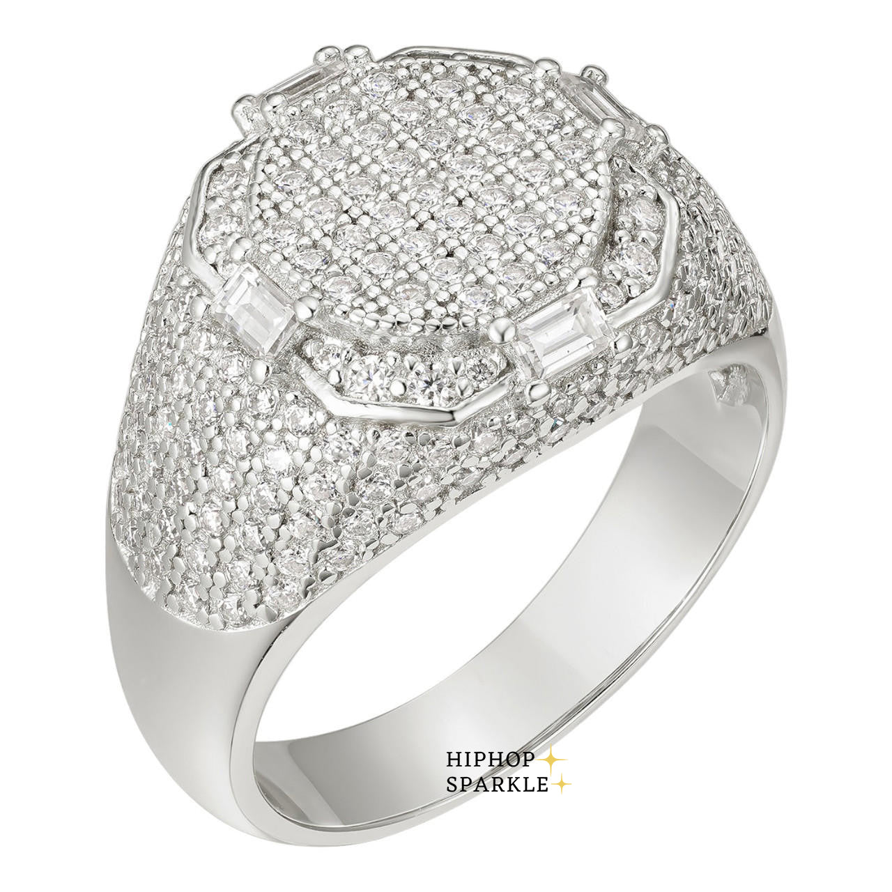 Luxury Moissanite The Rizz Ring – Iced Out in 925 Silver